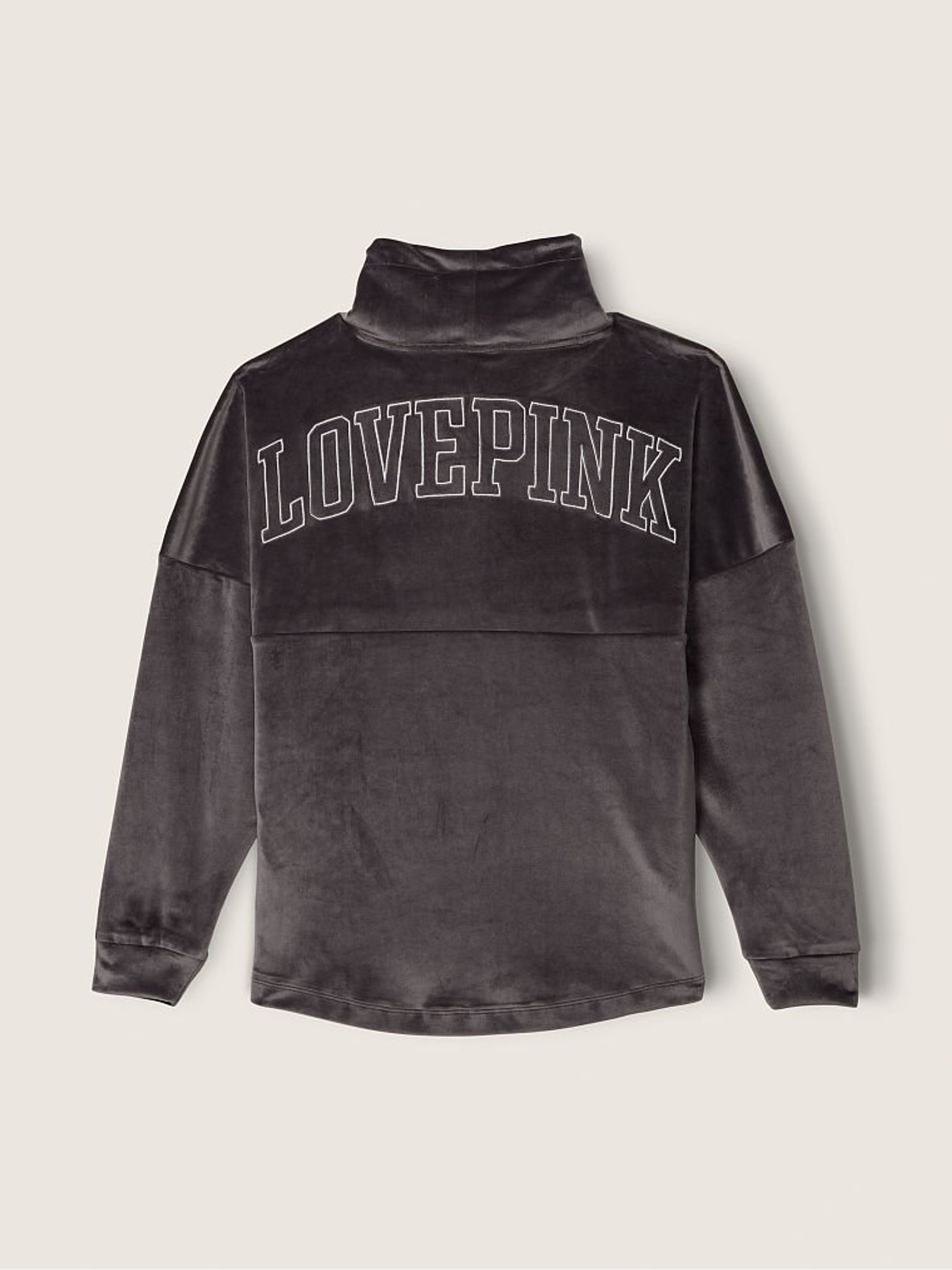 Dark Charcoal Logo Varsity Velour Cowl - Image 2 of 3