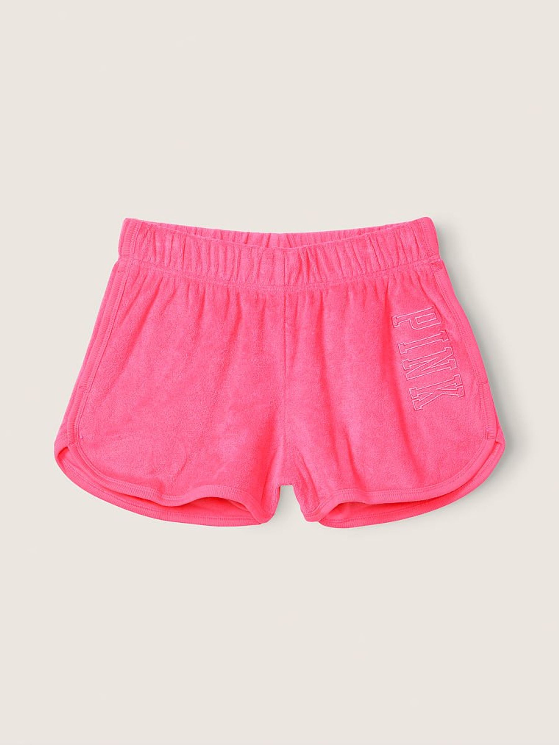 Capri Pink Beach Terry Varsity Short - Image 3 of 4