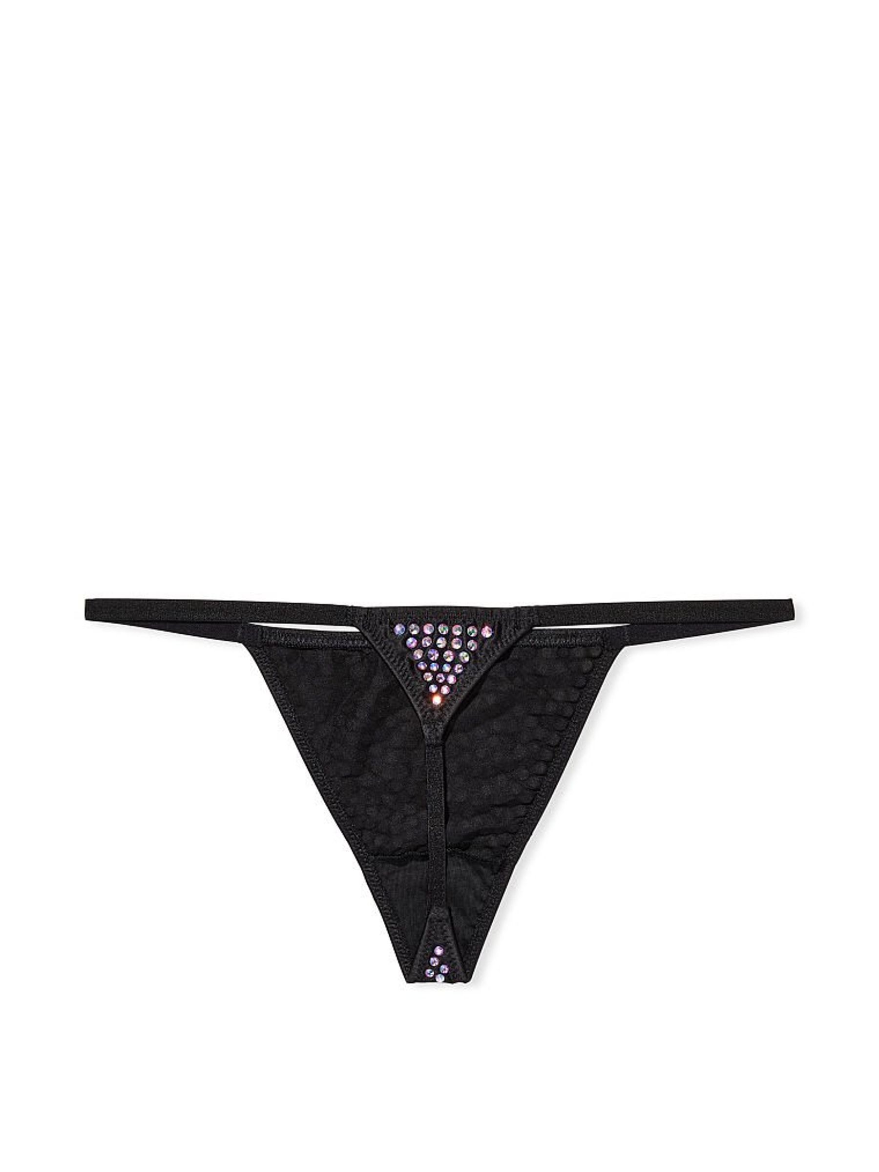 Black Subtle Shine G String Panty - Image 3 of 4
