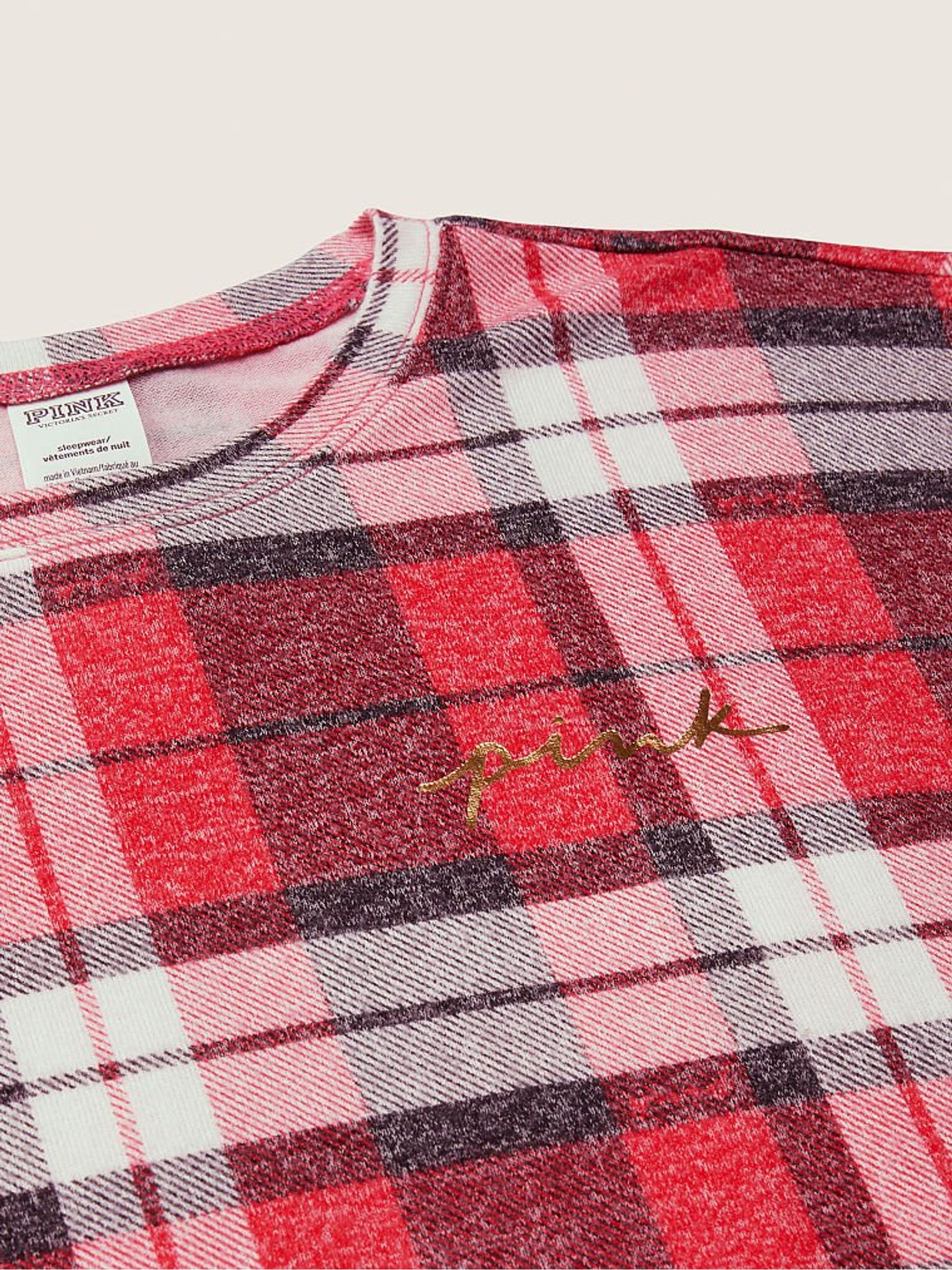 Red Pepper Plaid Cozy LongSleeve Sleep Shirt - Image 4 of 4