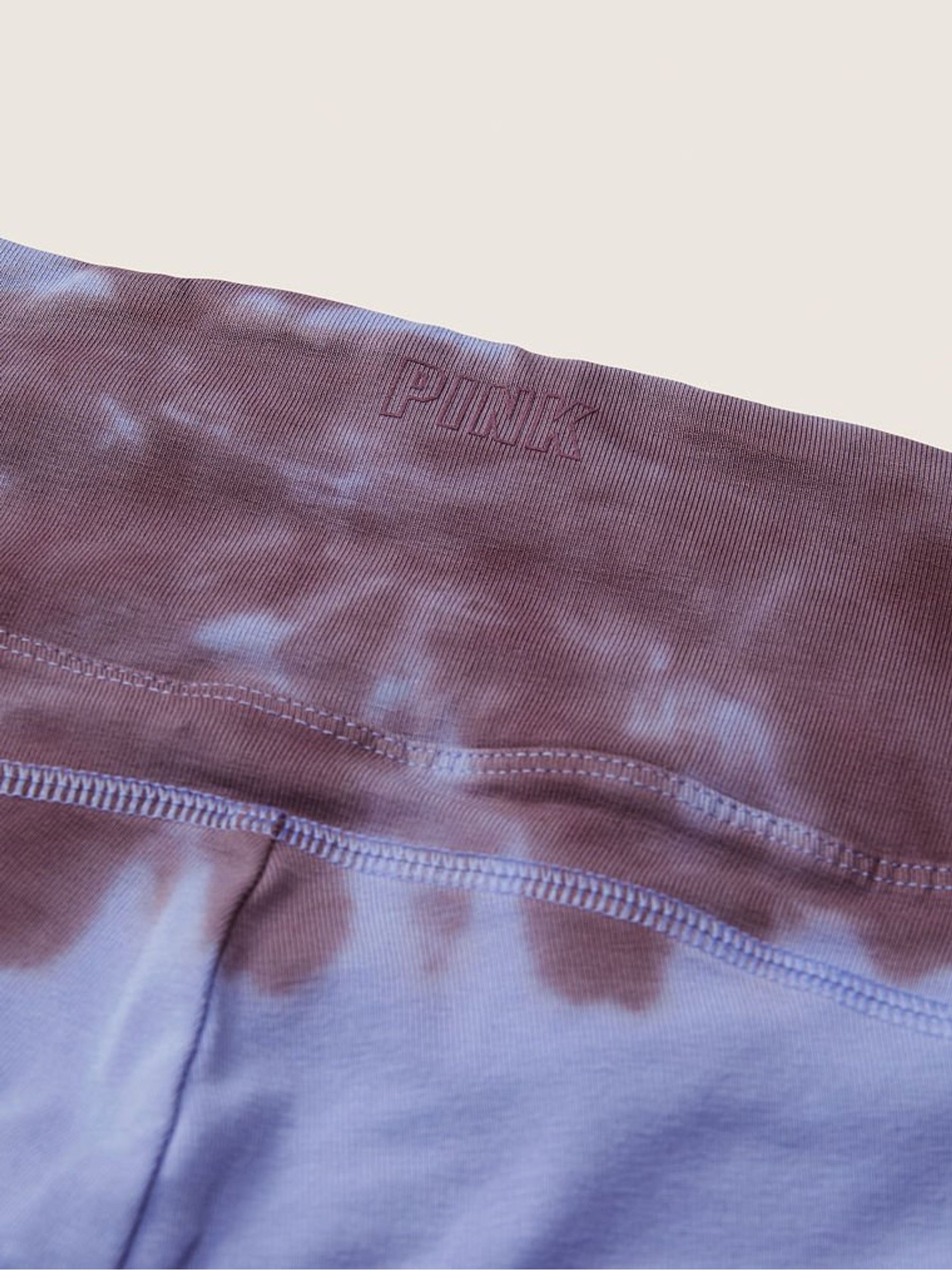 Dusty Periwinkle Tie Dye Cotton High Waist V Crossover Legging in Full Length - Image 4 of 4