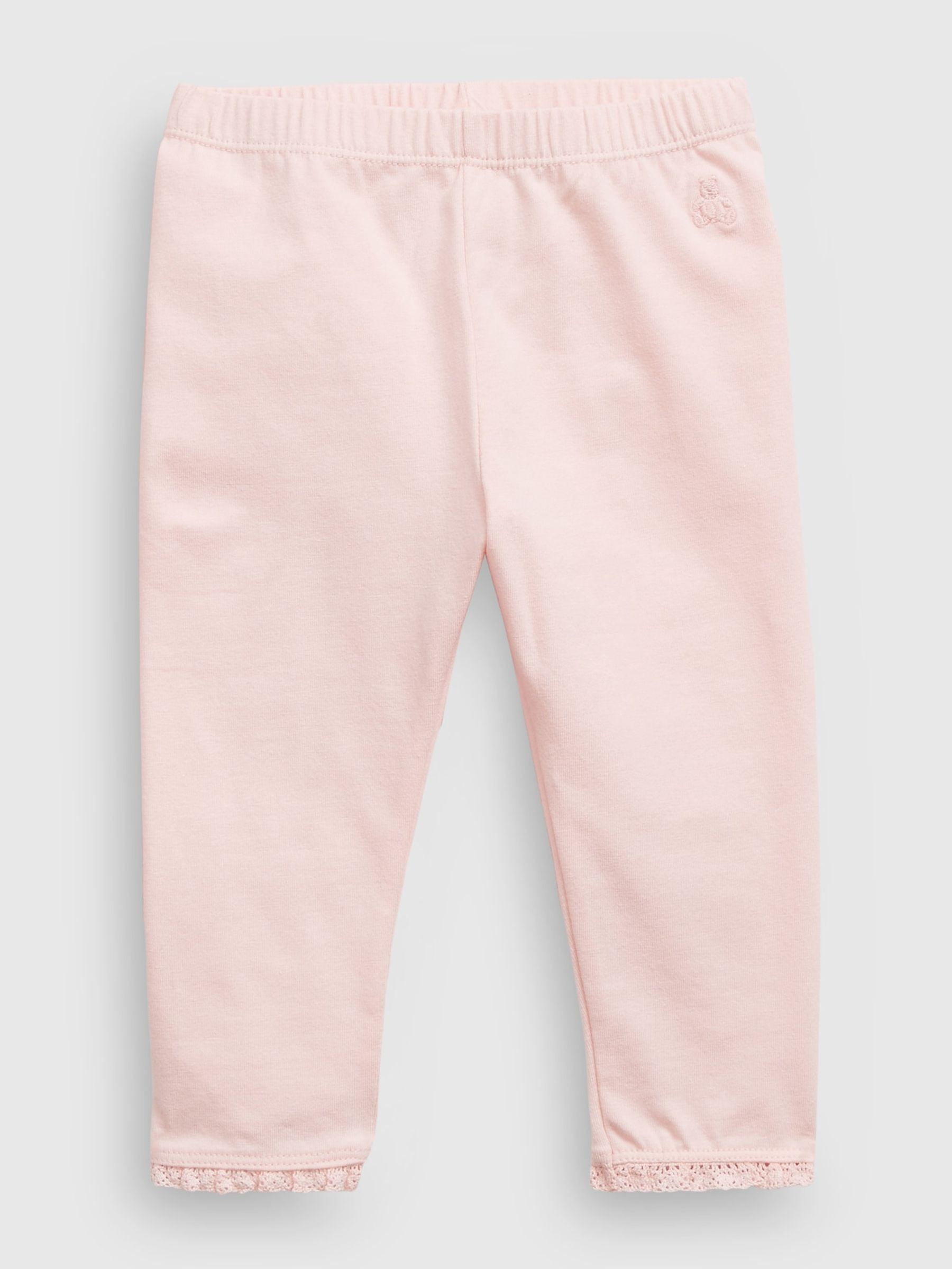 Pink Organic Cotton Ruffle Leggings - Image 2 of 2