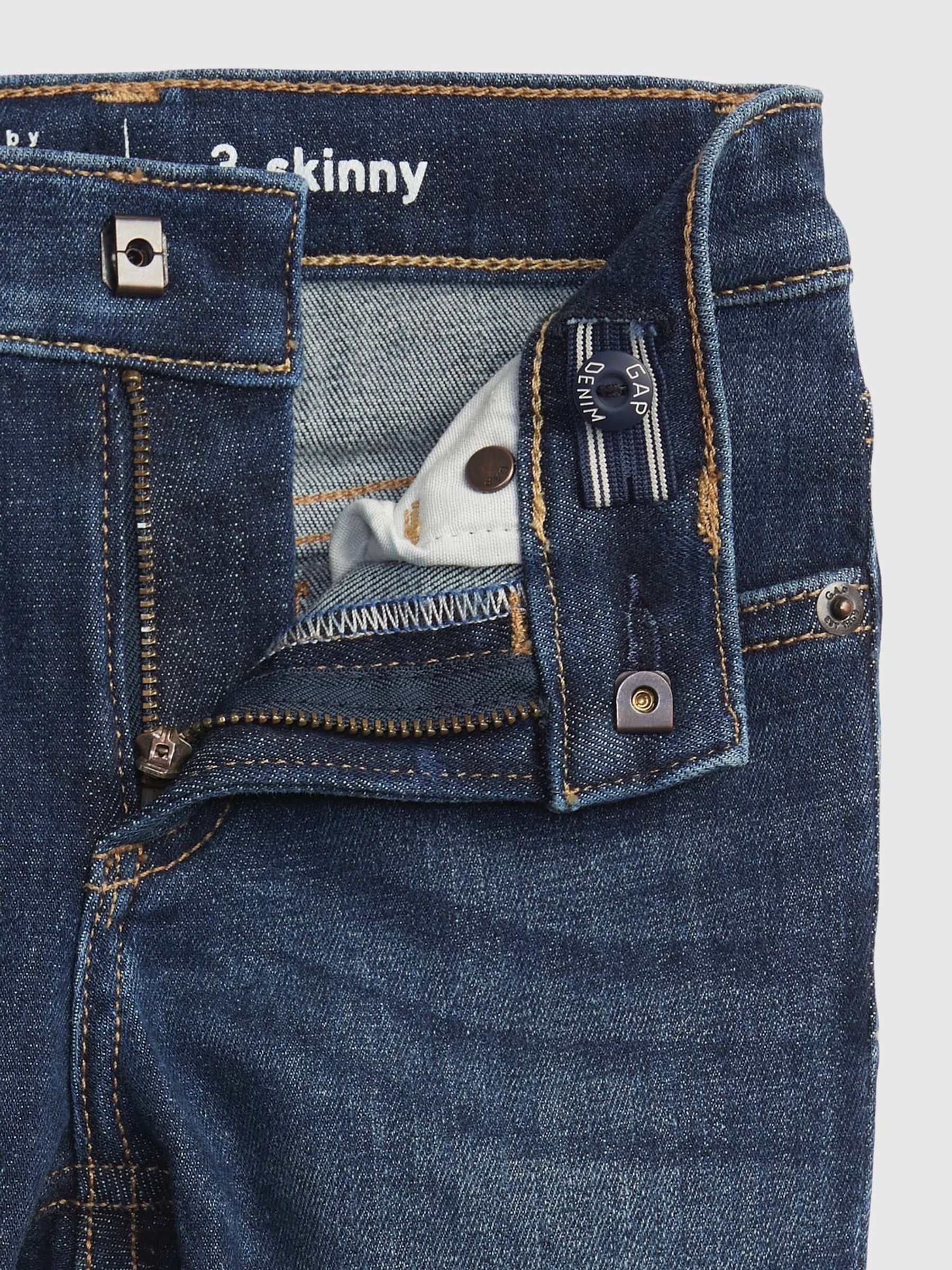 Dark Wash Blue Max Stretch Skinny Jeans (12mths-6yrs) - Image 3 of 3