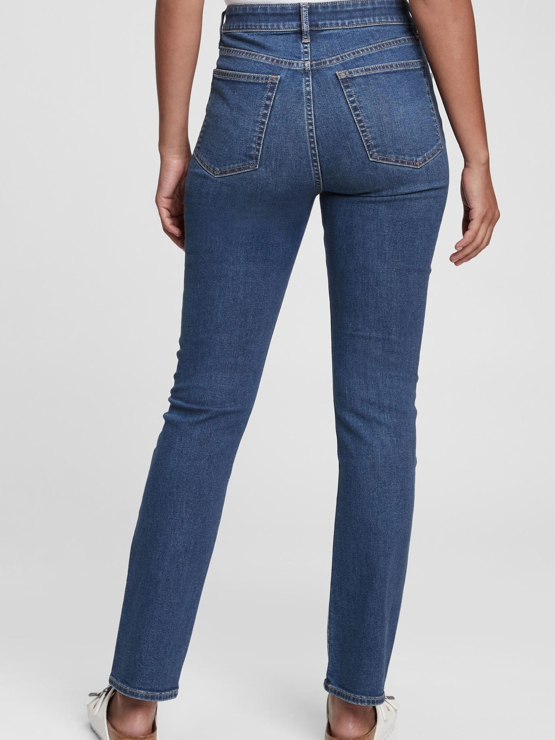 Medium Blue High Rise Classic Straight Jeans - Image 2 of 5