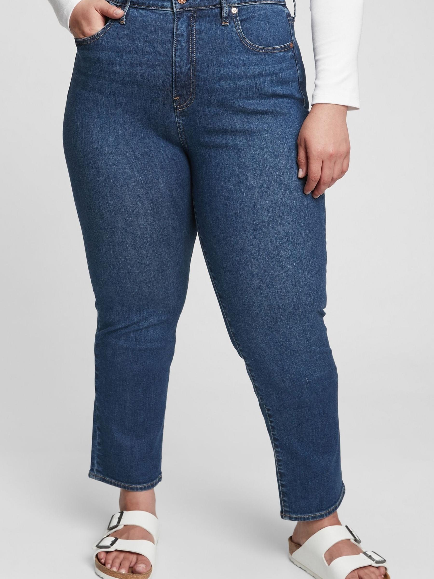 Medium Blue High Rise Classic Straight Jeans - Image 4 of 5