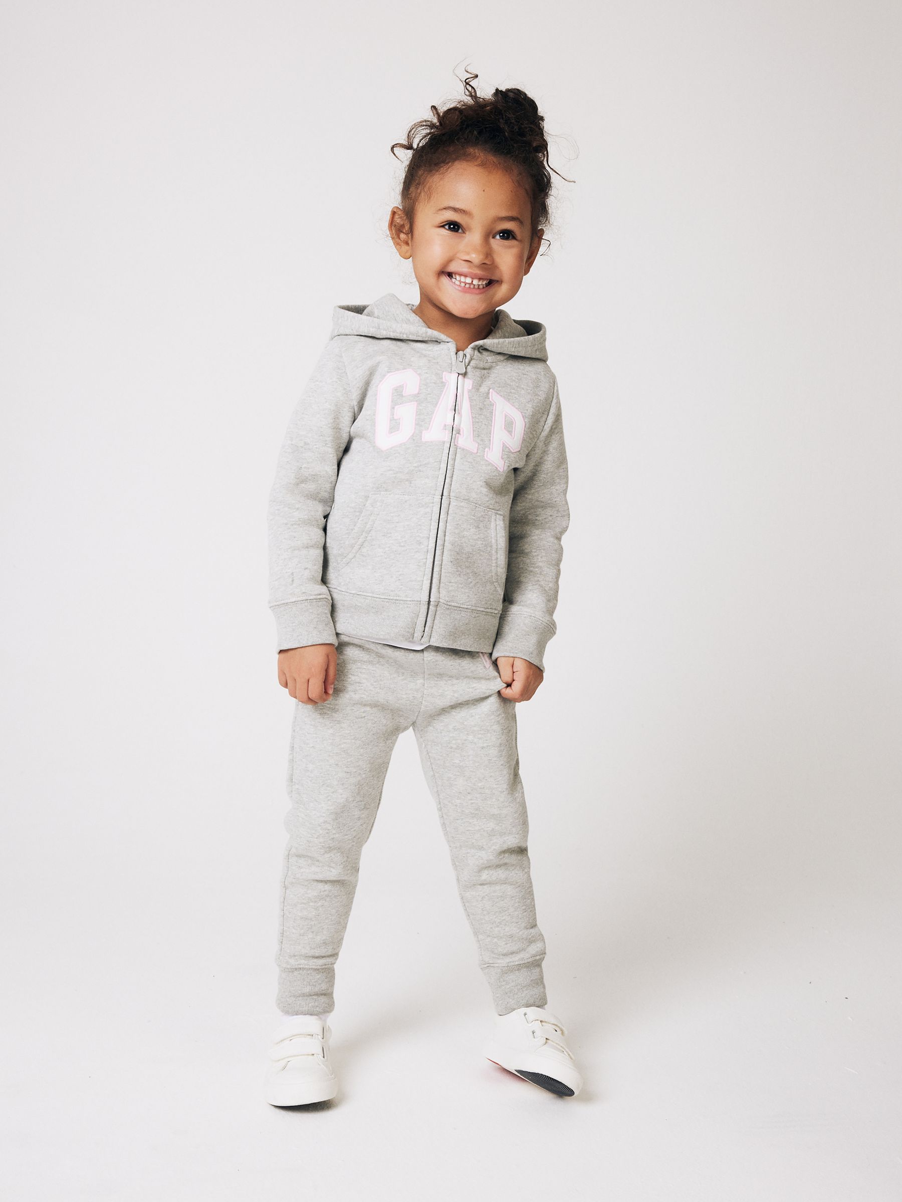 Light Grey Logo Zip Up Hoodie (Newborn-5yrs) - Image 2 of 7