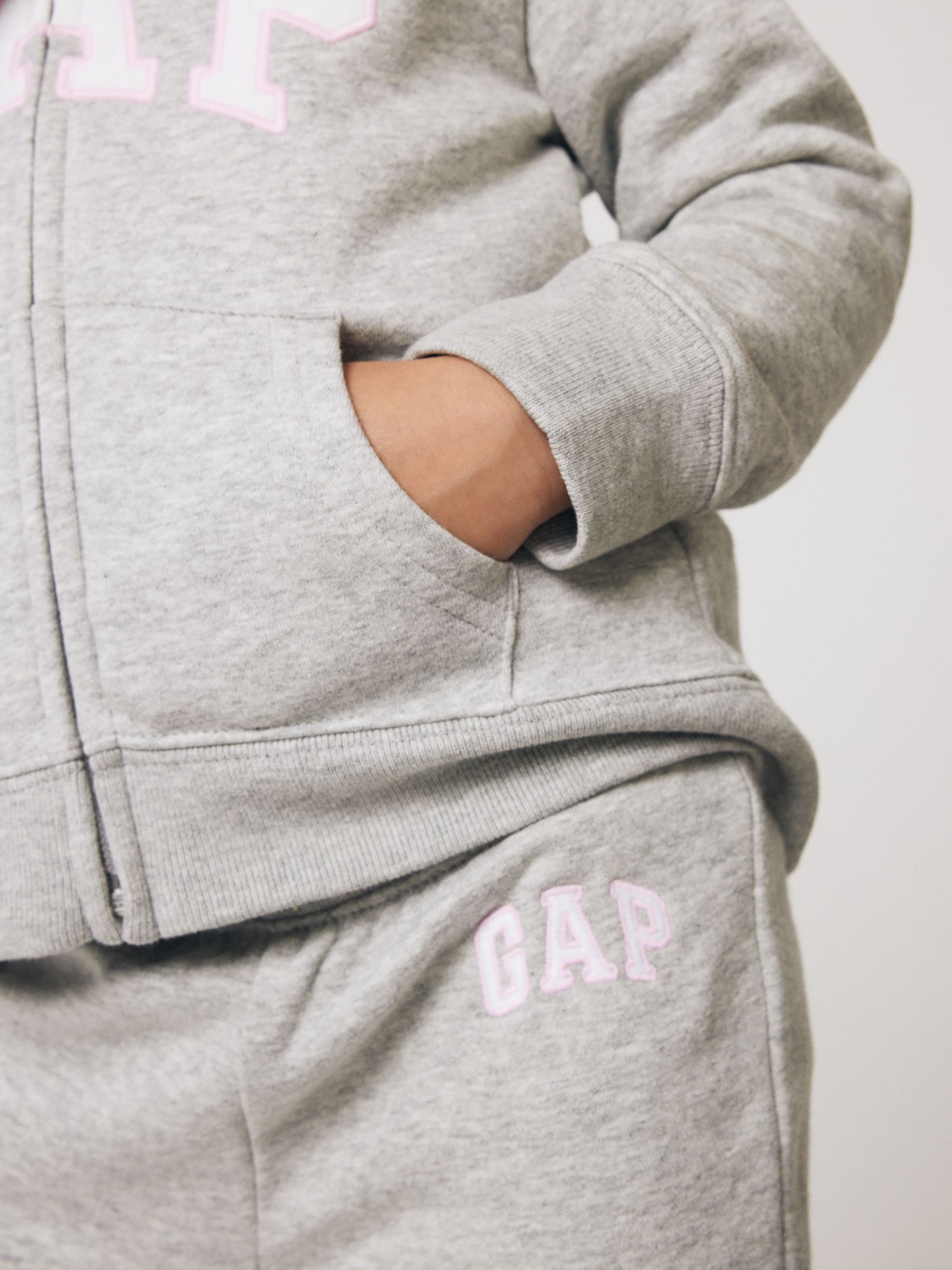 Light Grey Logo Zip Up Hoodie (Newborn-5yrs) - Image 6 of 7