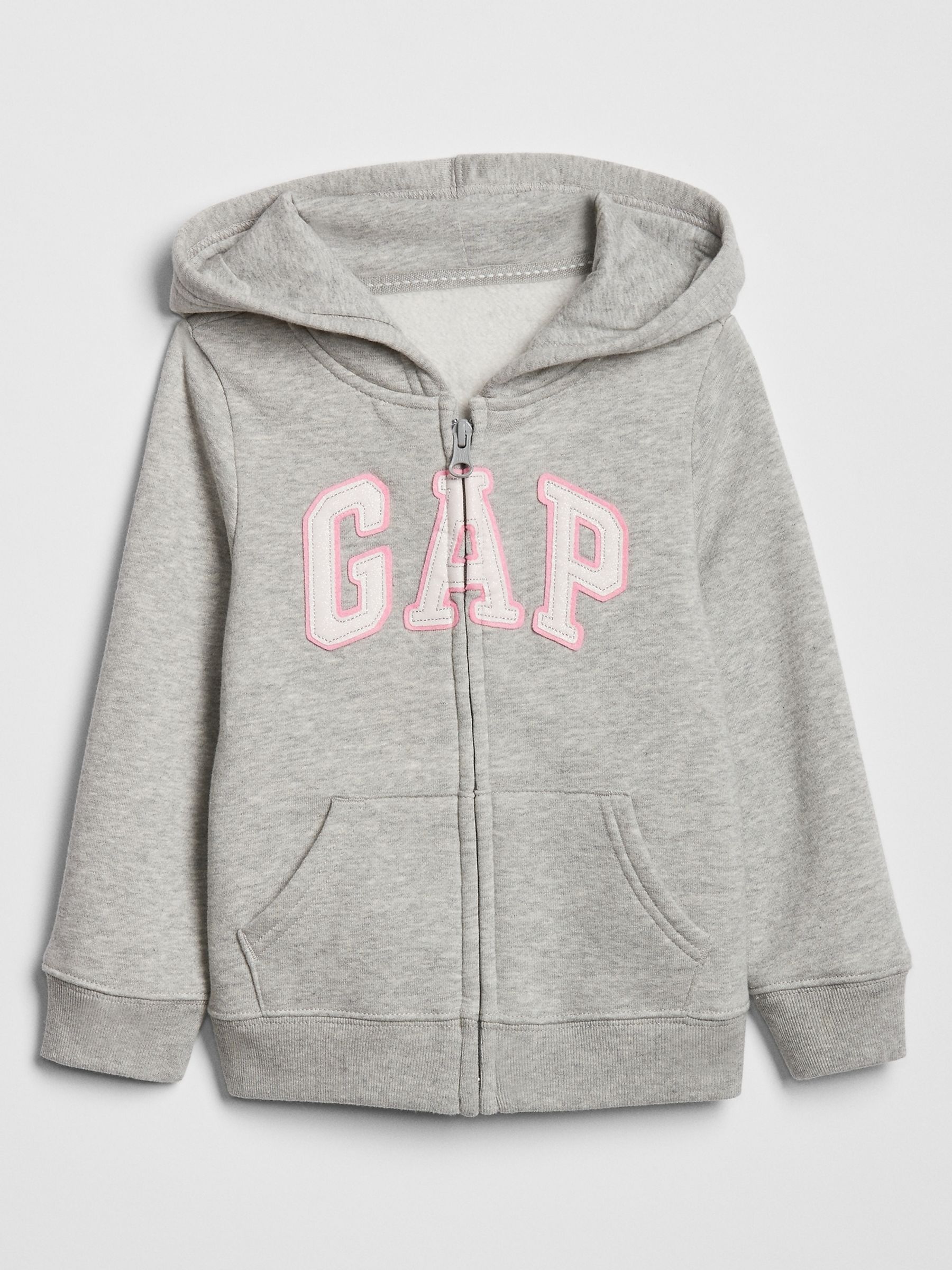 Light Grey Logo Zip Up Hoodie (Newborn-5yrs) - Image 7 of 7
