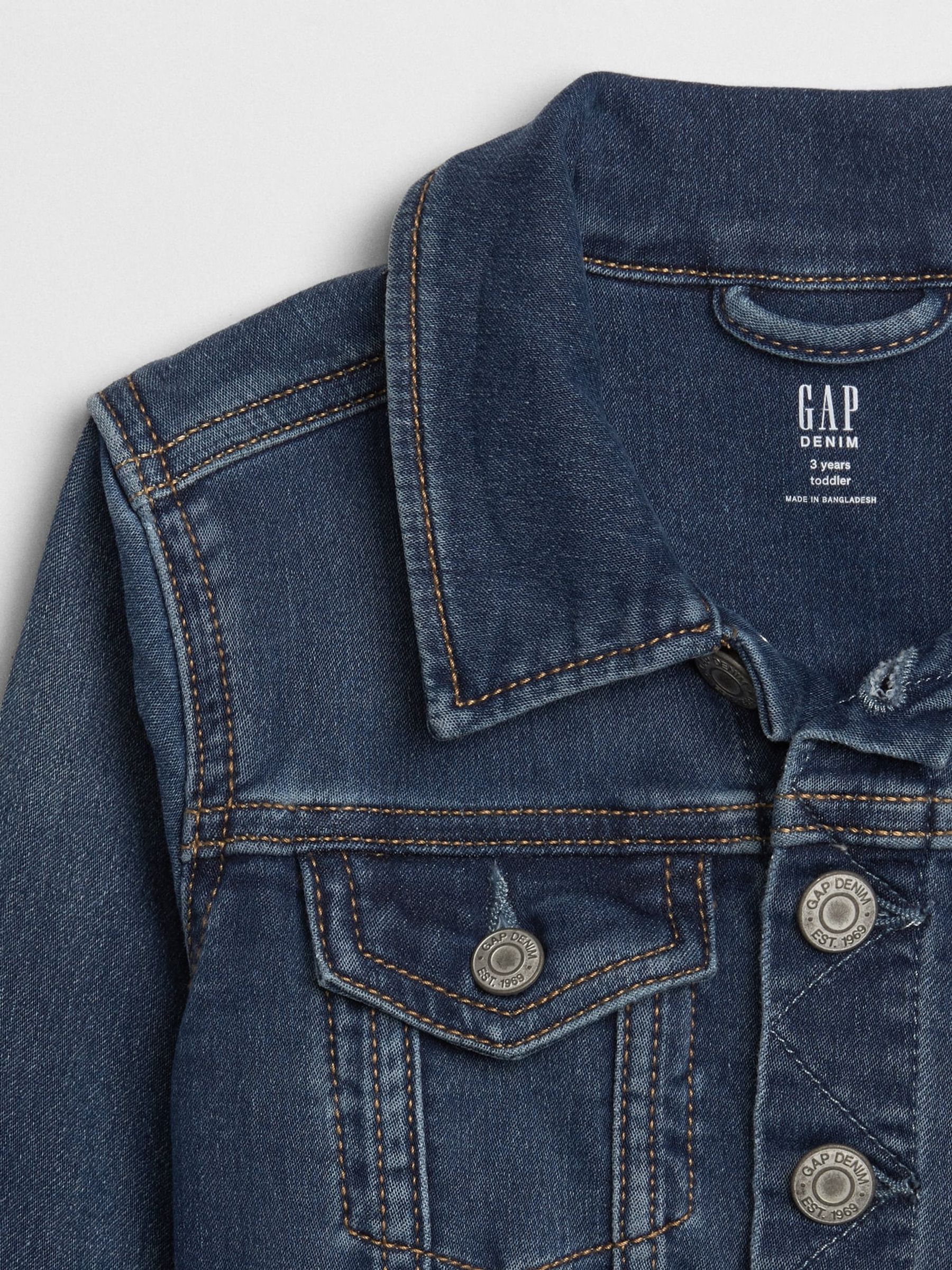 Medium Wash Blue Icon Denim Jacket (12mths-5yrs) - Image 3 of 3