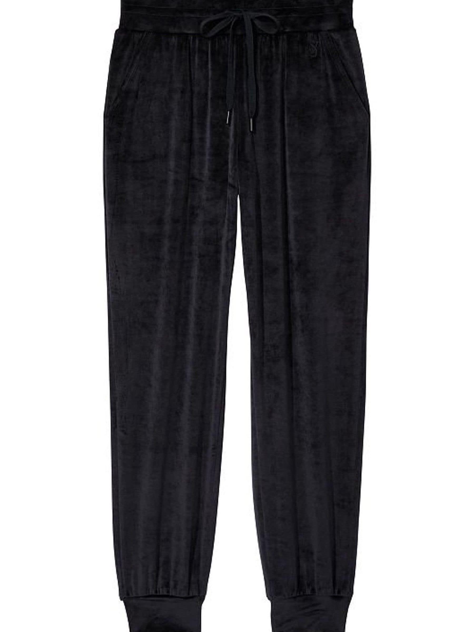 Graphic Pure Black Velour Jogger - Image 1 of 1