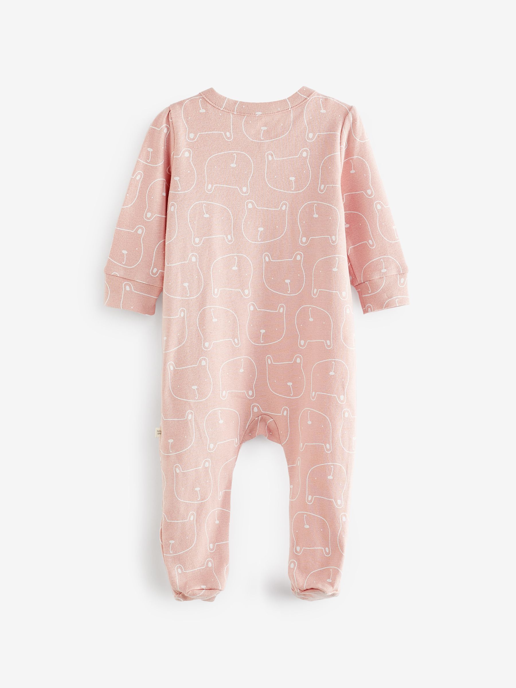 Pink Brannan Bear Long Sleeve Baby Sleepsuit (Newborn - 24mths) - Image 2 of 3