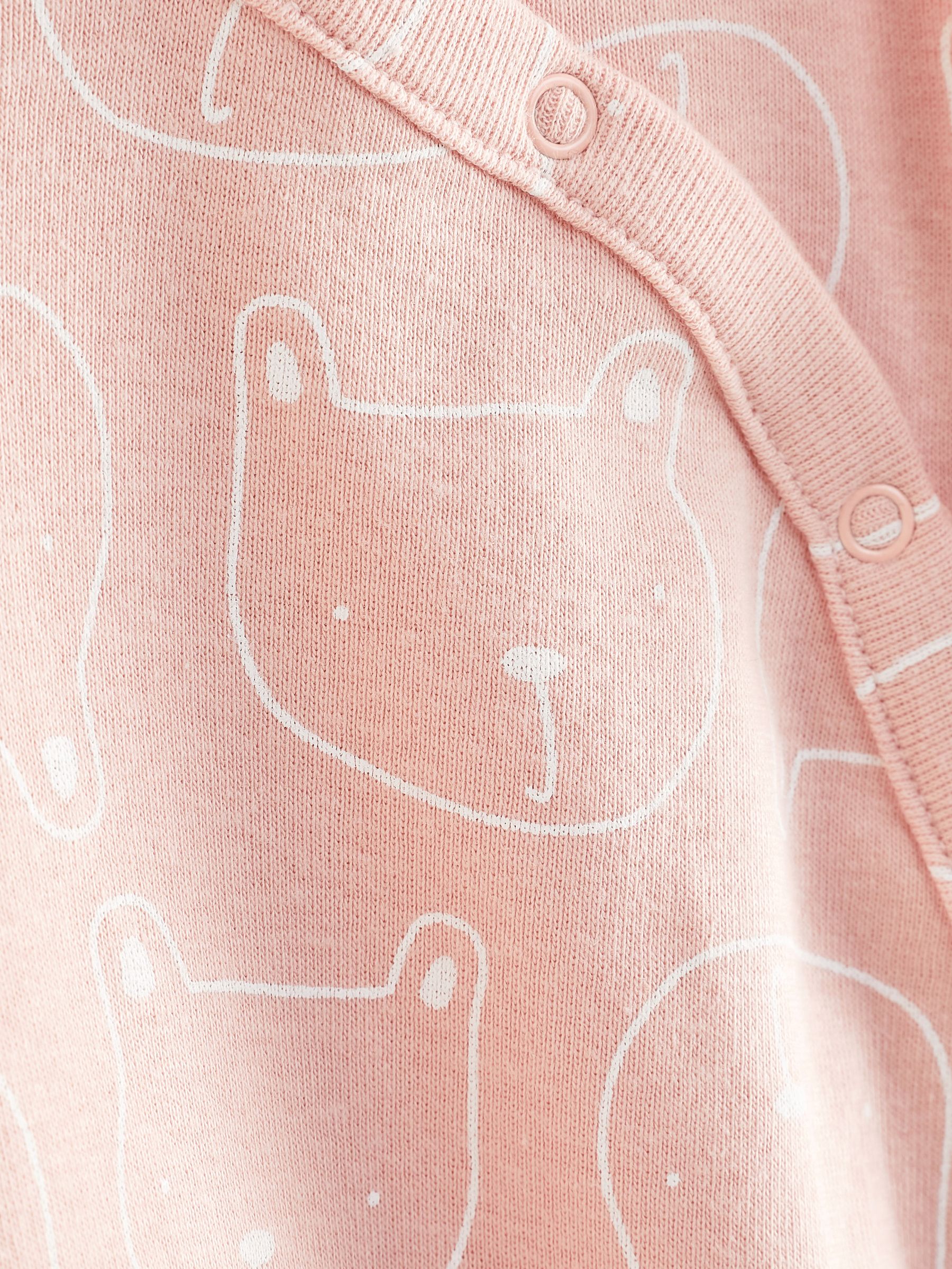 Pink Brannan Bear Long Sleeve Baby Sleepsuit (Newborn - 24mths) - Image 3 of 3