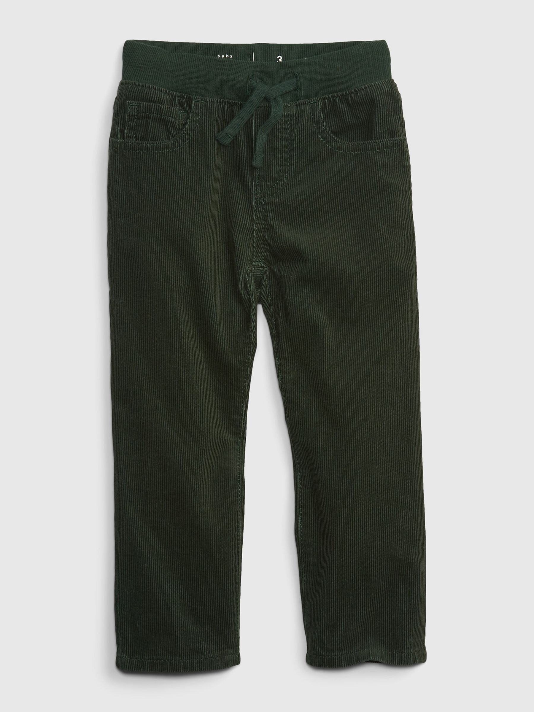 Green Pull On Slim Corduroy Trousers - Image 1 of 1