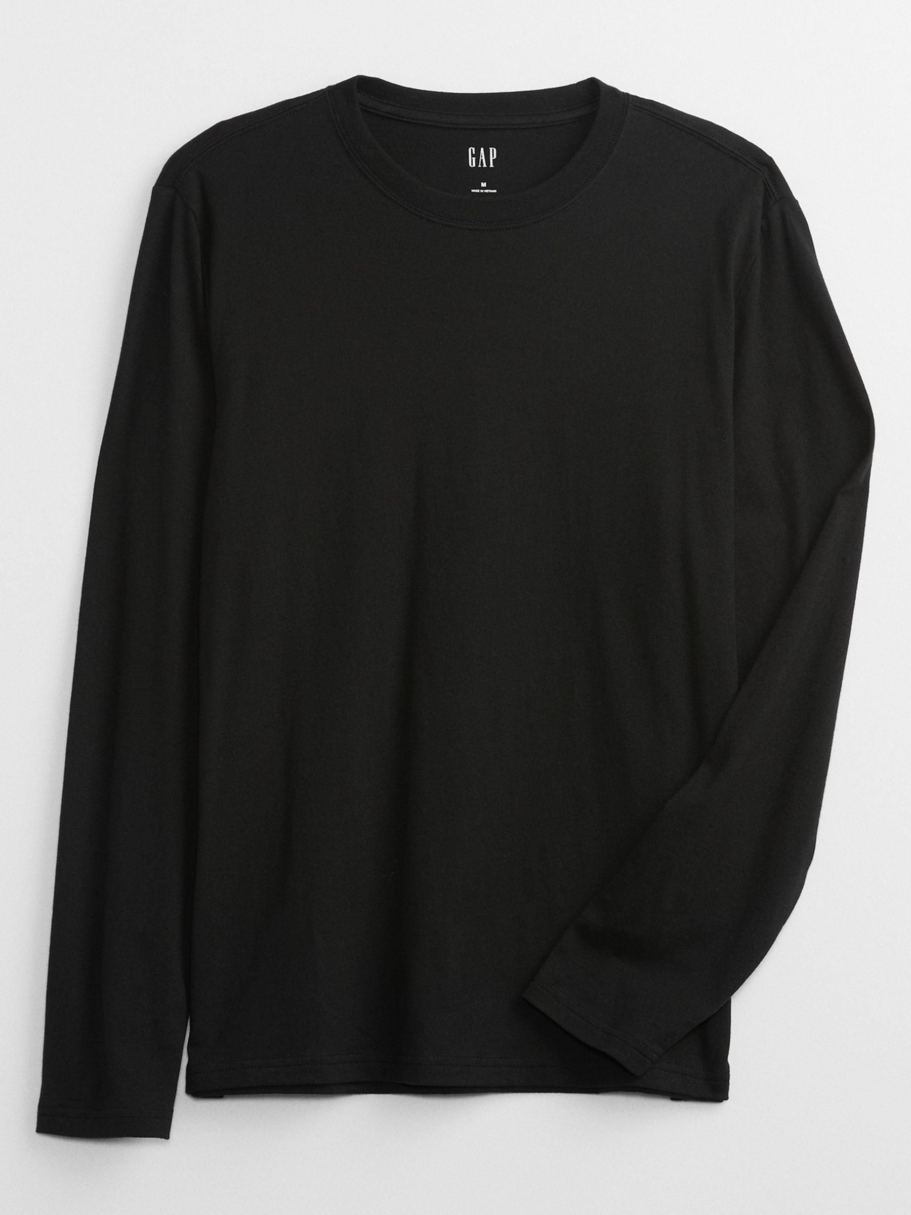 Black Everyday Soft Long Sleeve Crew Neck T-Shirt - Image 3 of 4