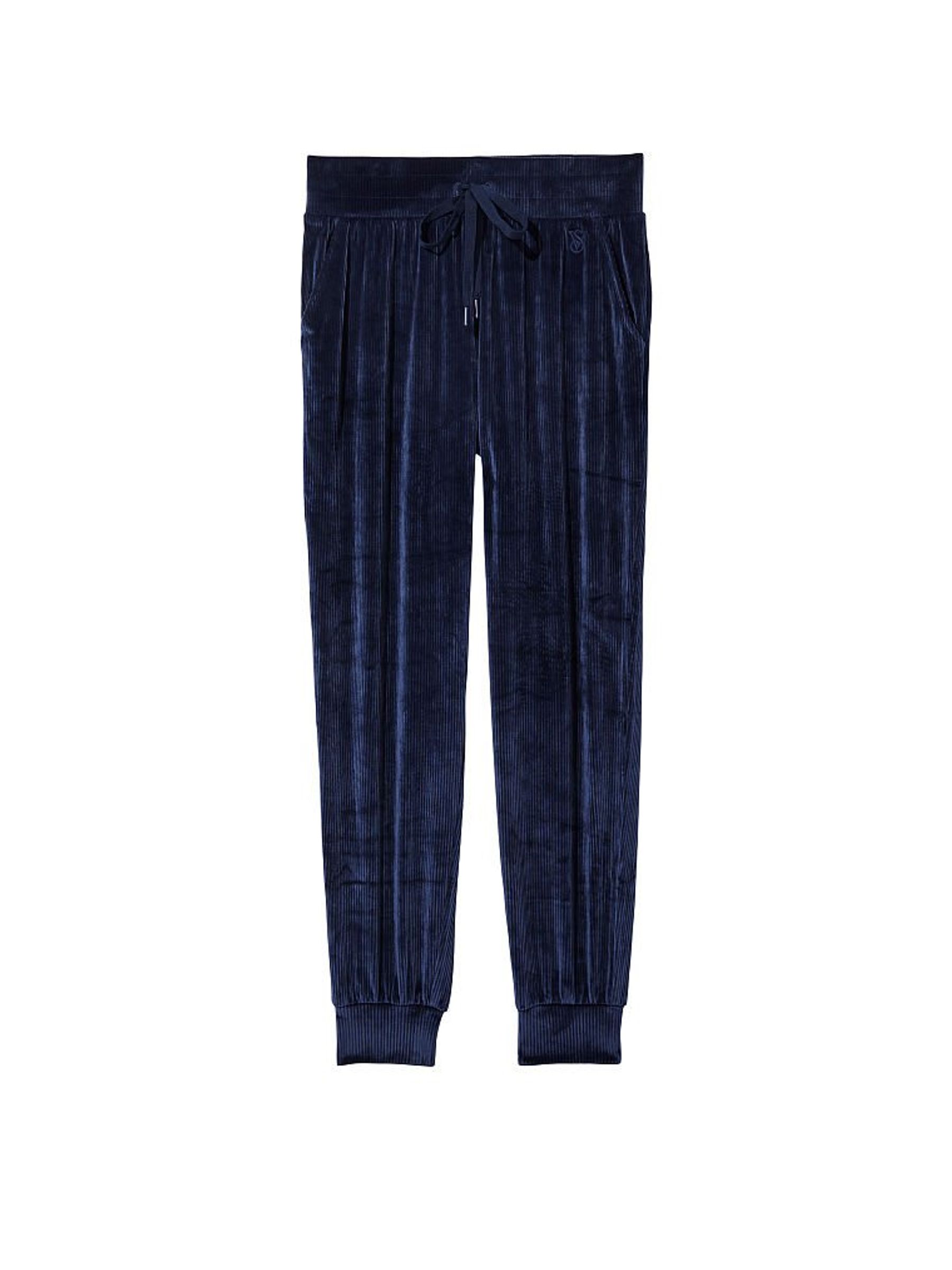 Ensign Graphic Blue Velour Rib Jogger - Image 4 of 4