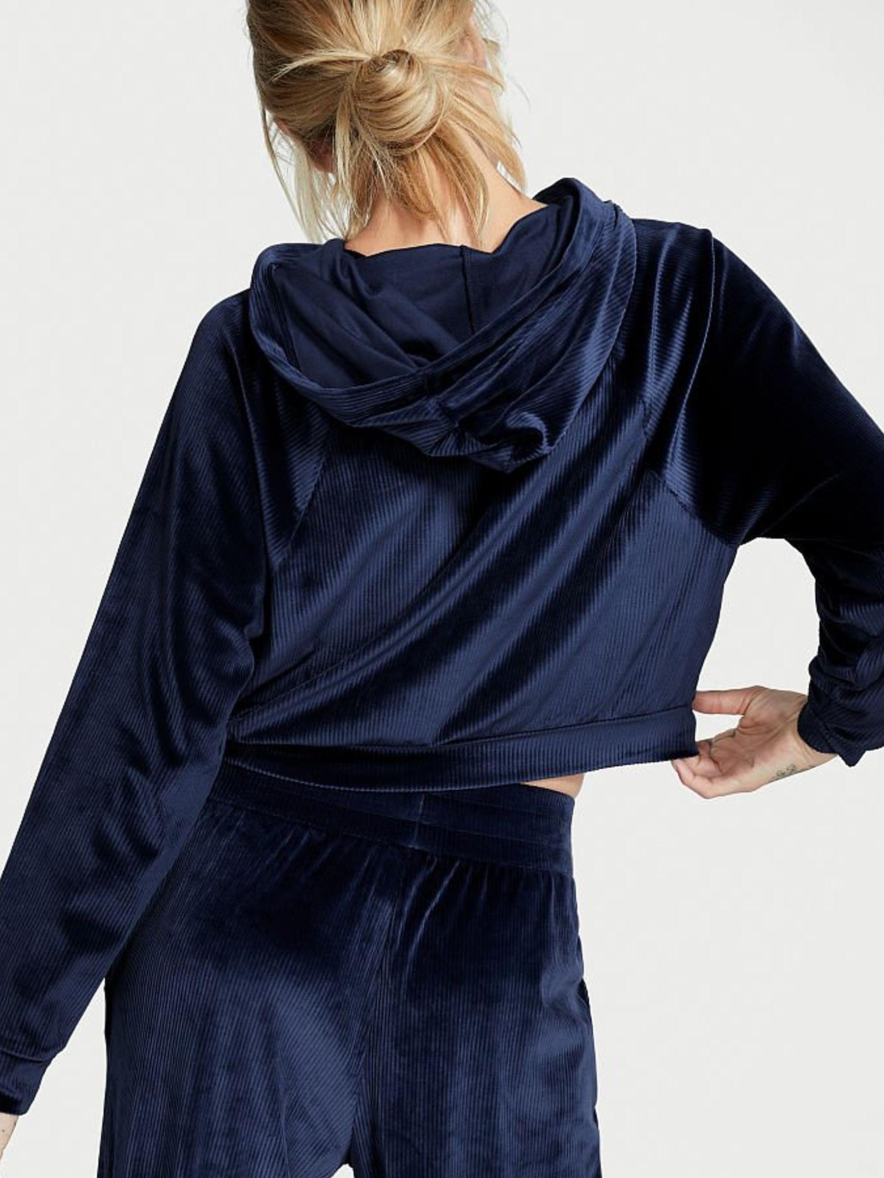 Ensign Navy Blue Velour Lounge Hoodie - Image 2 of 4