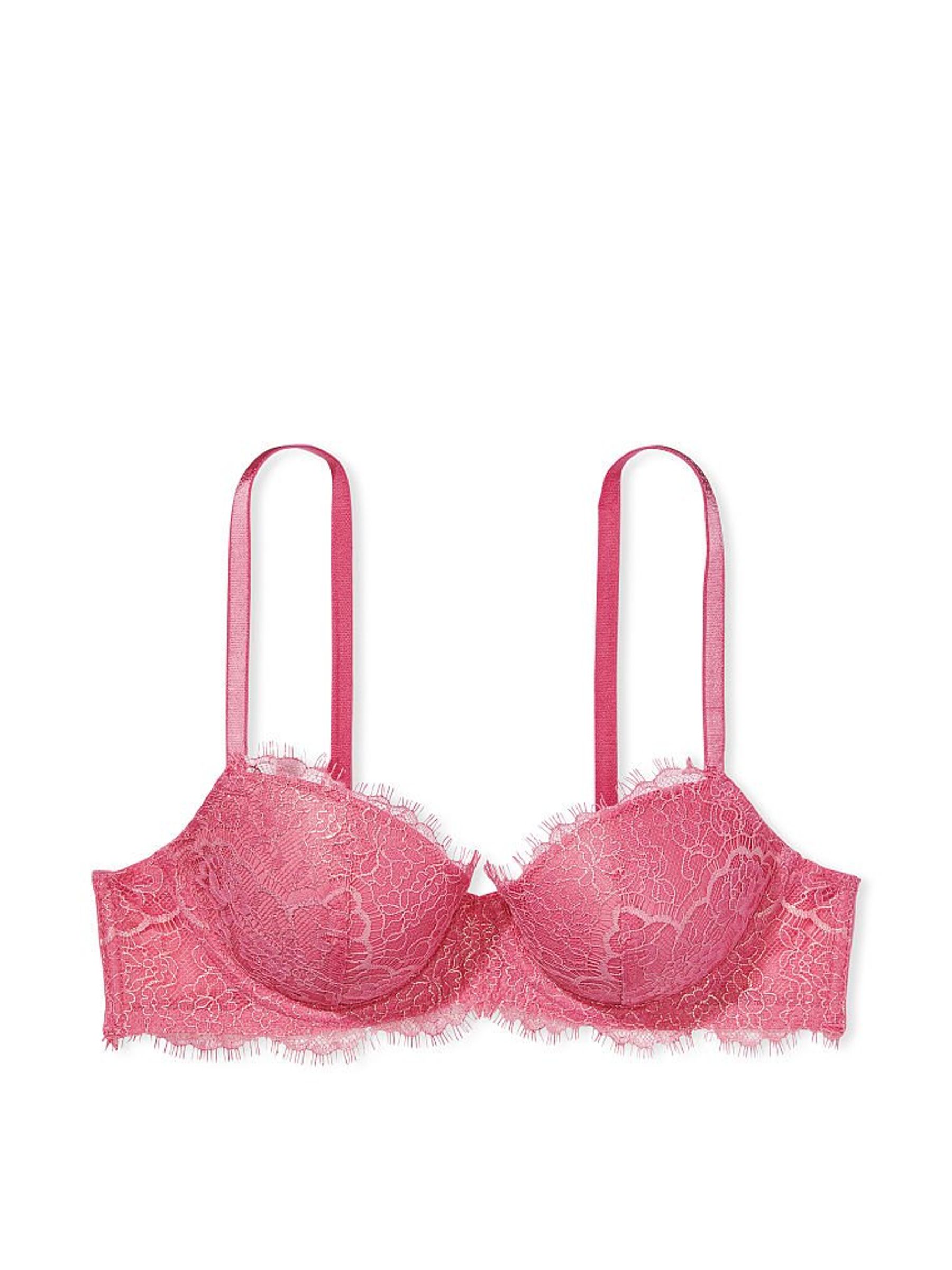 Dahlia Pink LightlyLined Lace Demi Bra - Image 3 of 3