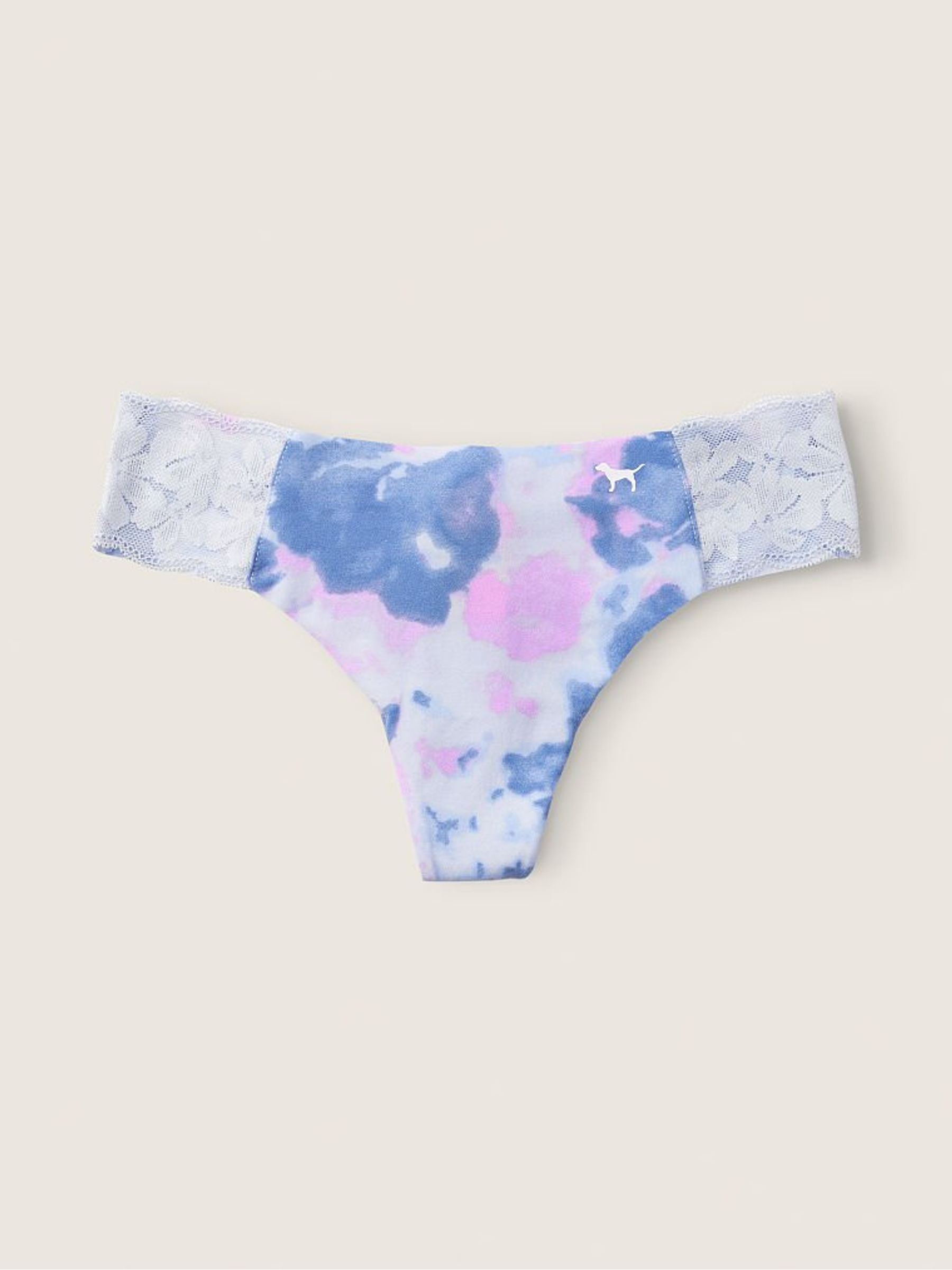 Arctic Ice Tie Dye Blue No Show Thong Knickers - Image 1 of 1 Arctic Ice Tie Dye Blue No Show Thong Knickers - Image 1 of 1