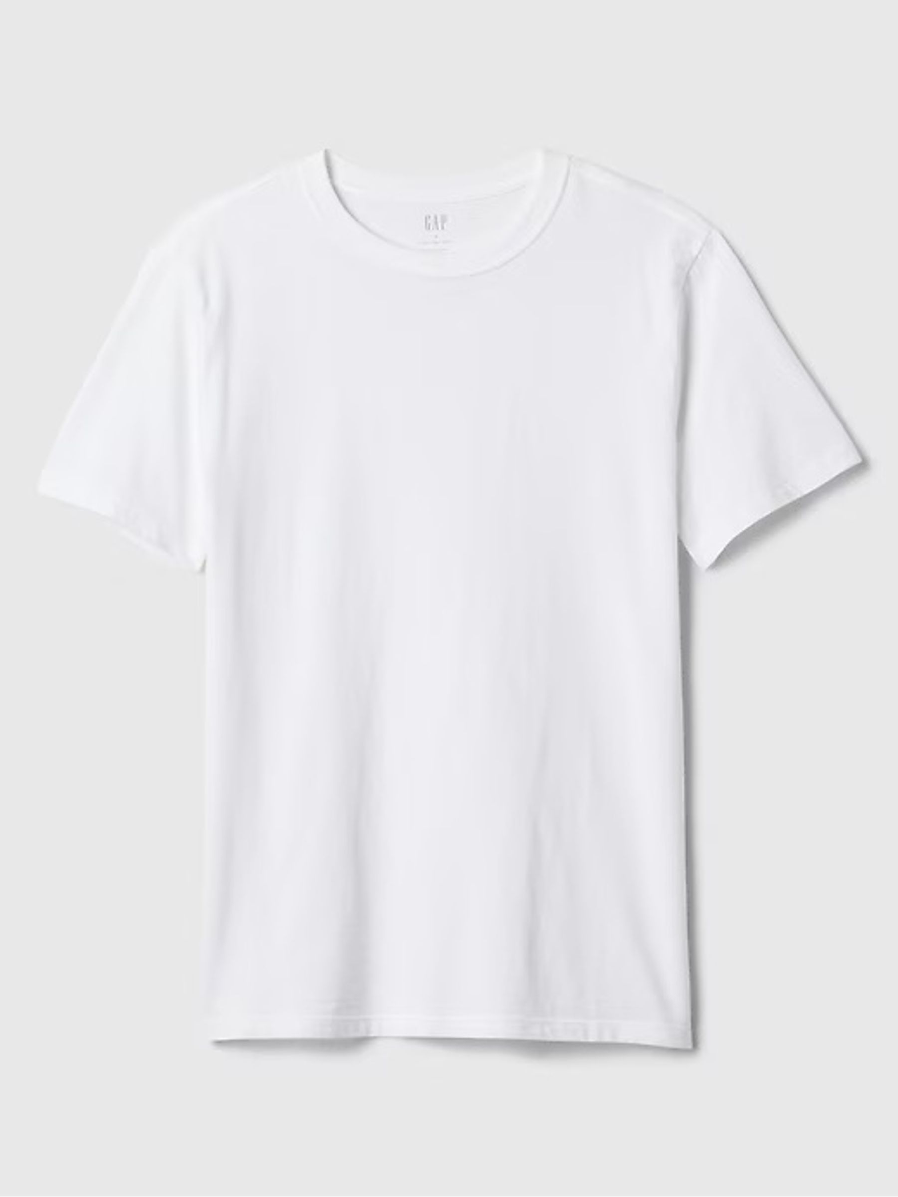 White Short Sleeve Everyday 100% Cotton Crew Neck T-Shirt - Image 4 of 4