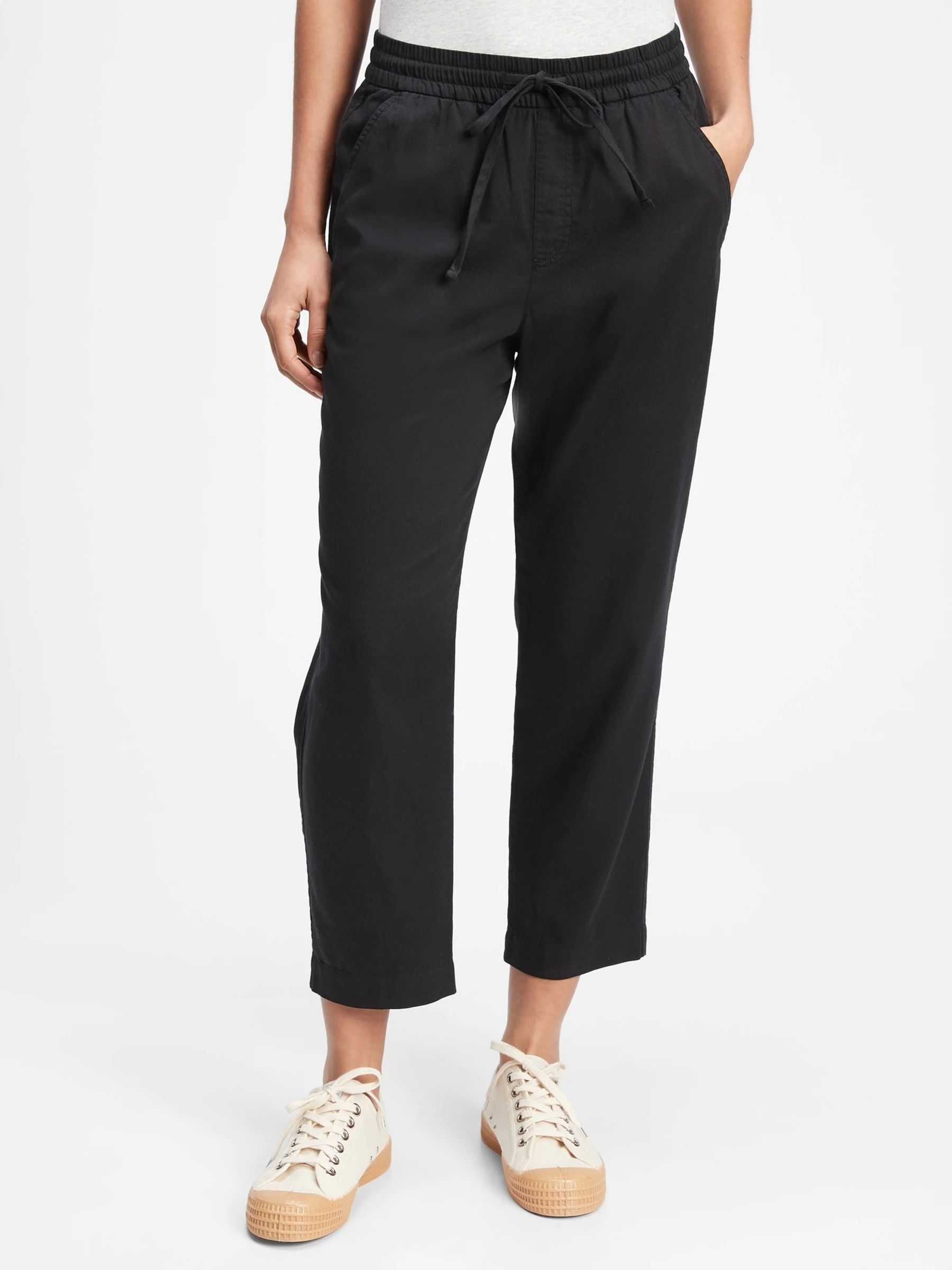 Black Easy Straight Pull-On Trousers - Image 1 of 3