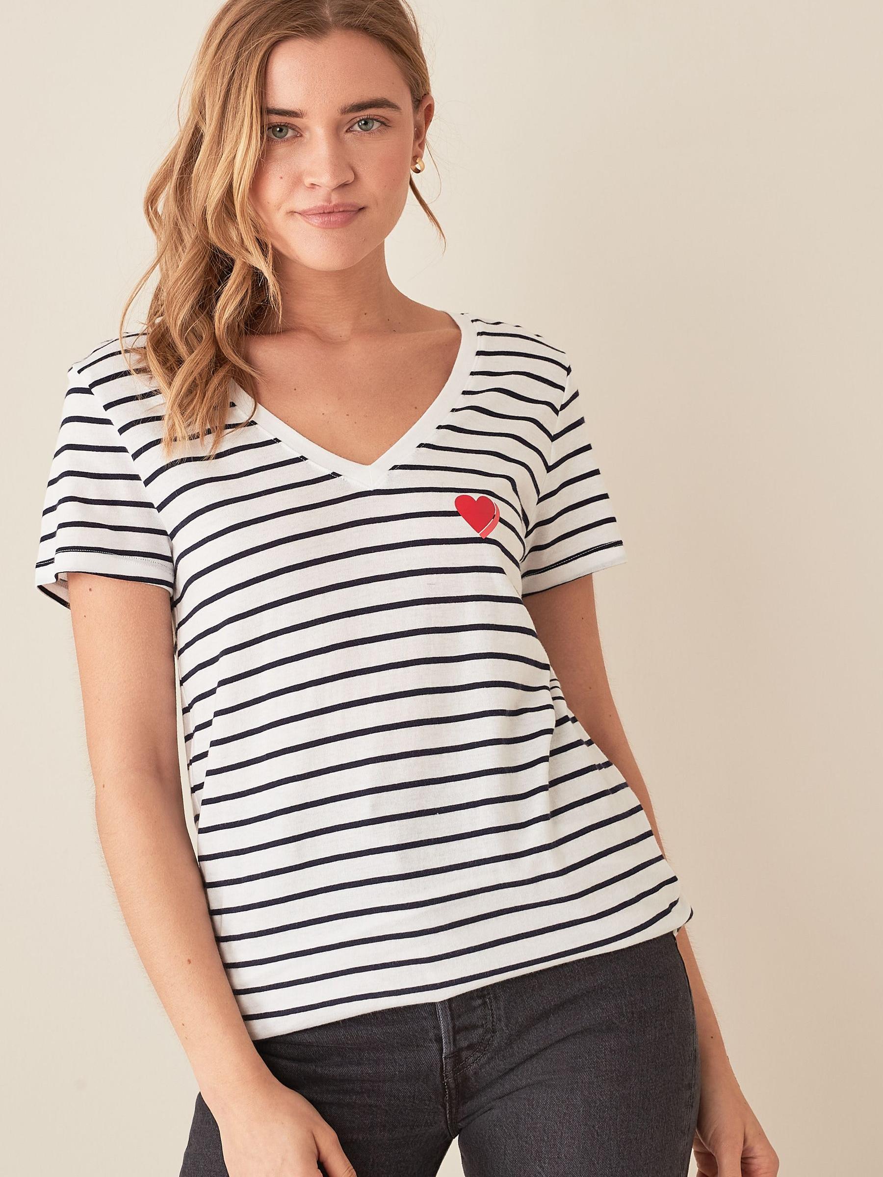 Favorite Print V Neck T-Shirt - Image 1 of 5 Favorite Print V Neck T-Shirt - Image 1 of 5