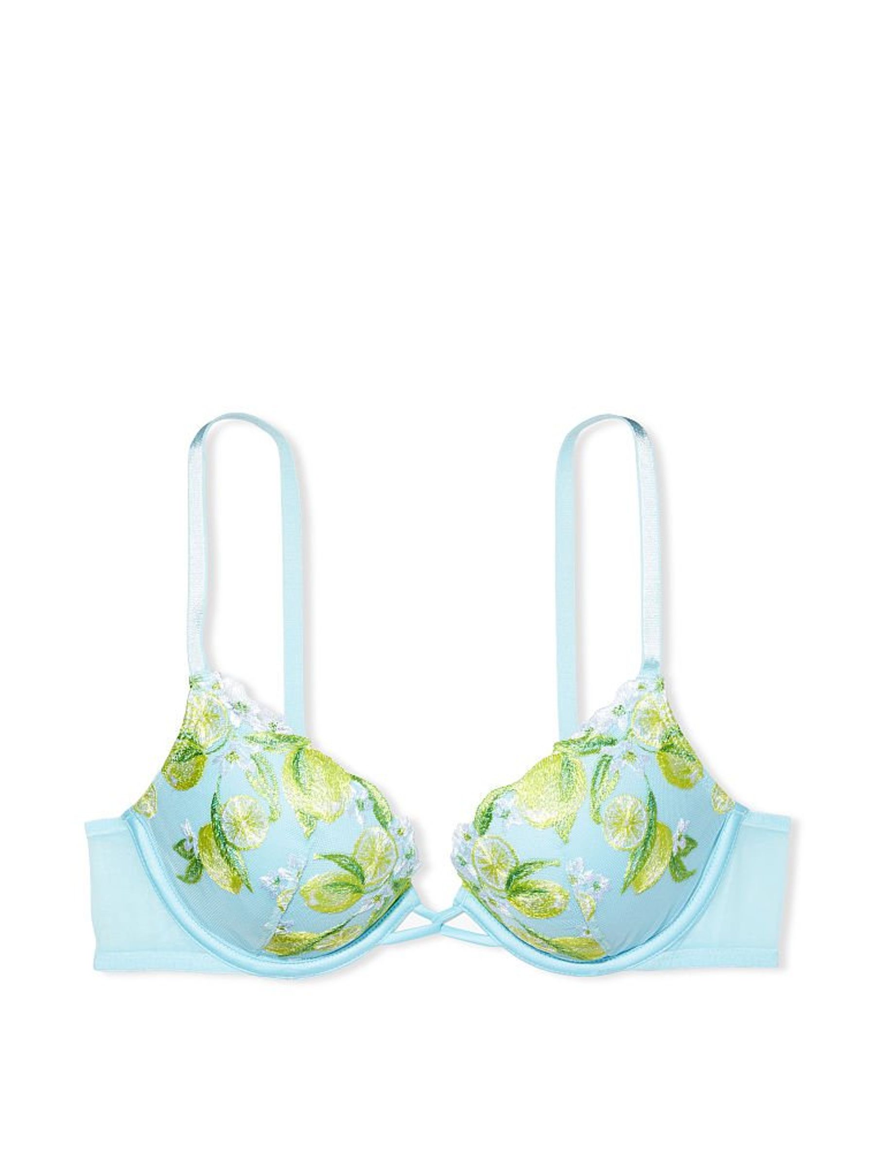 Breaker Blue Embroidered Push Up Bra - Image 3 of 4