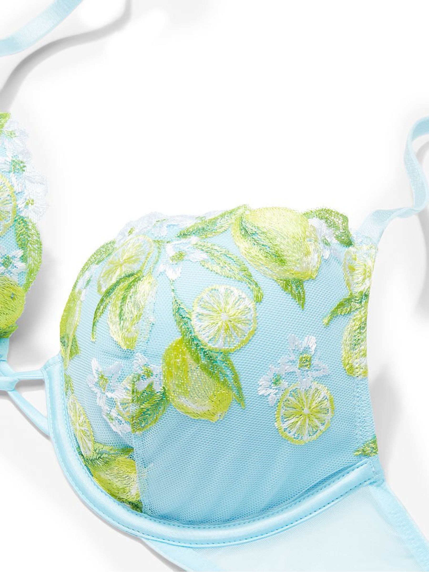 Breaker Blue Embroidered Push Up Bra - Image 4 of 4