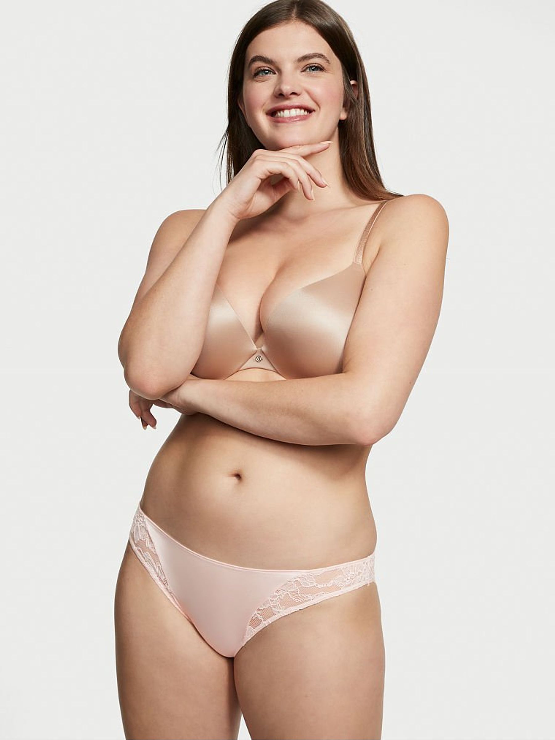 Purest Pink Lace Trim Cheeky Knickers - Image 1 of 1