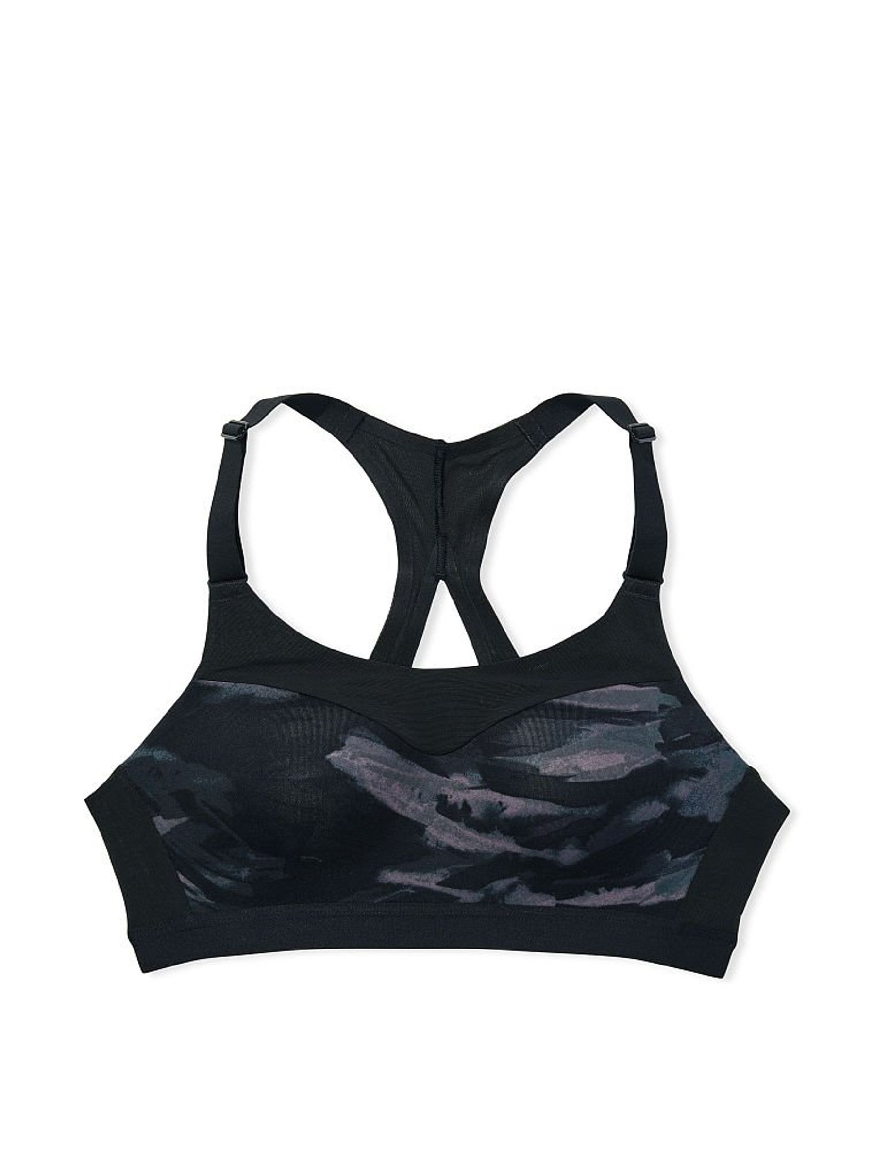 Dreamy Zebra Black Smooth Lightly Lined Wired High Impact Sports Bra - Image 5 of 5