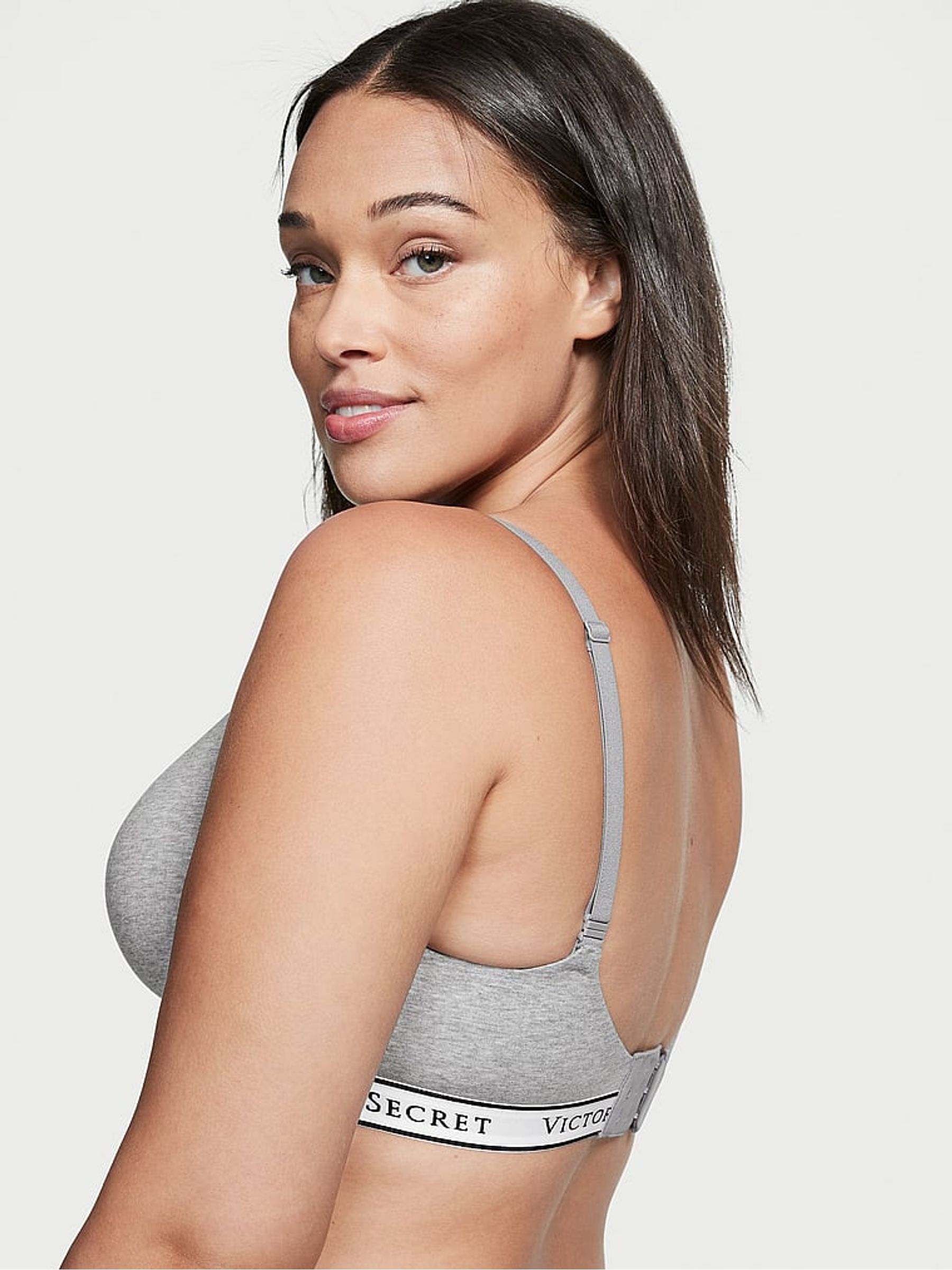 Grey Non Wired Lightly Lined Bra - Image 2 of 4