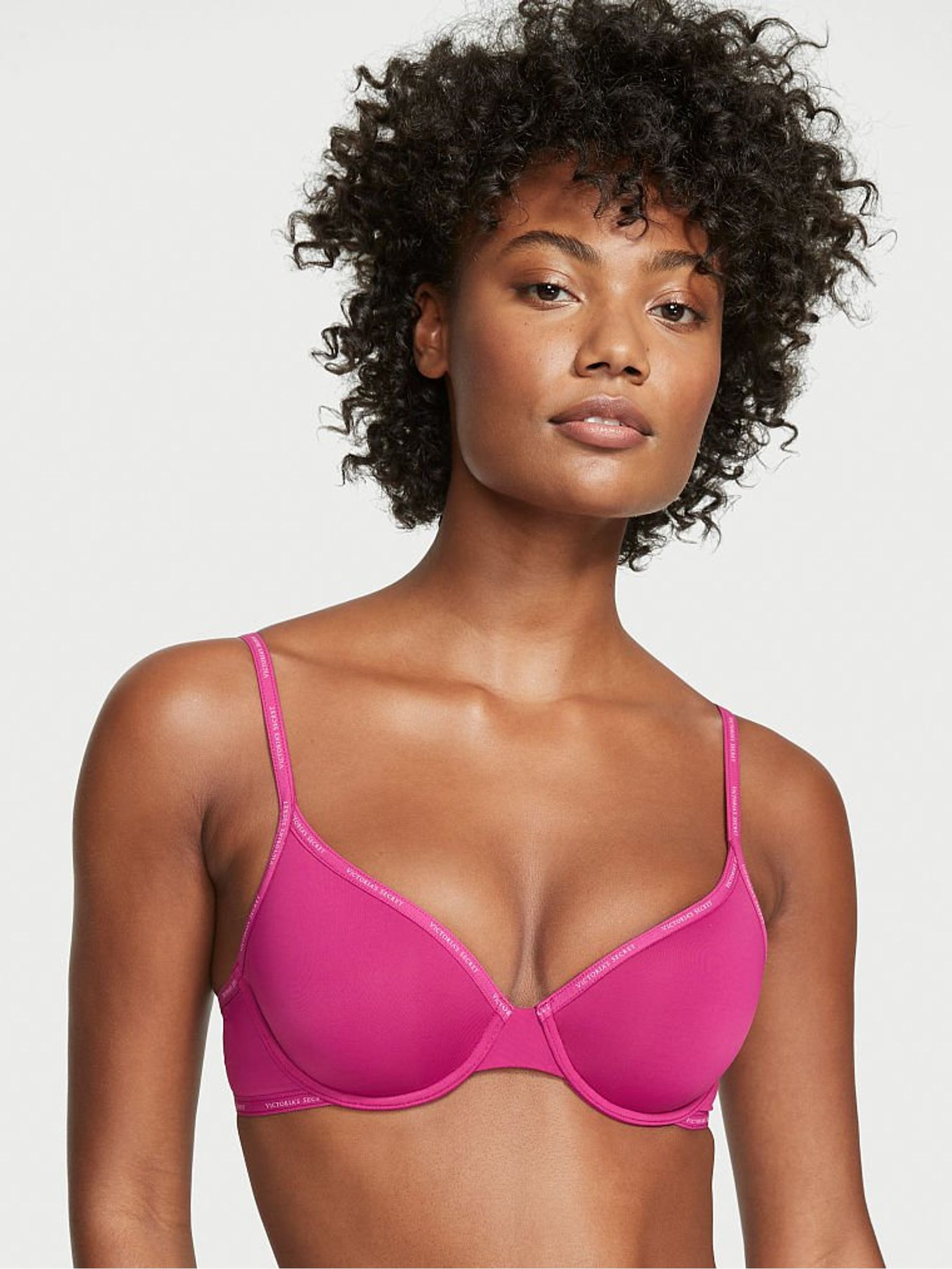 Ophelia Pink Smooth Logo Strap Lightly Lined T-Shirt Bra - Image 1 of 3