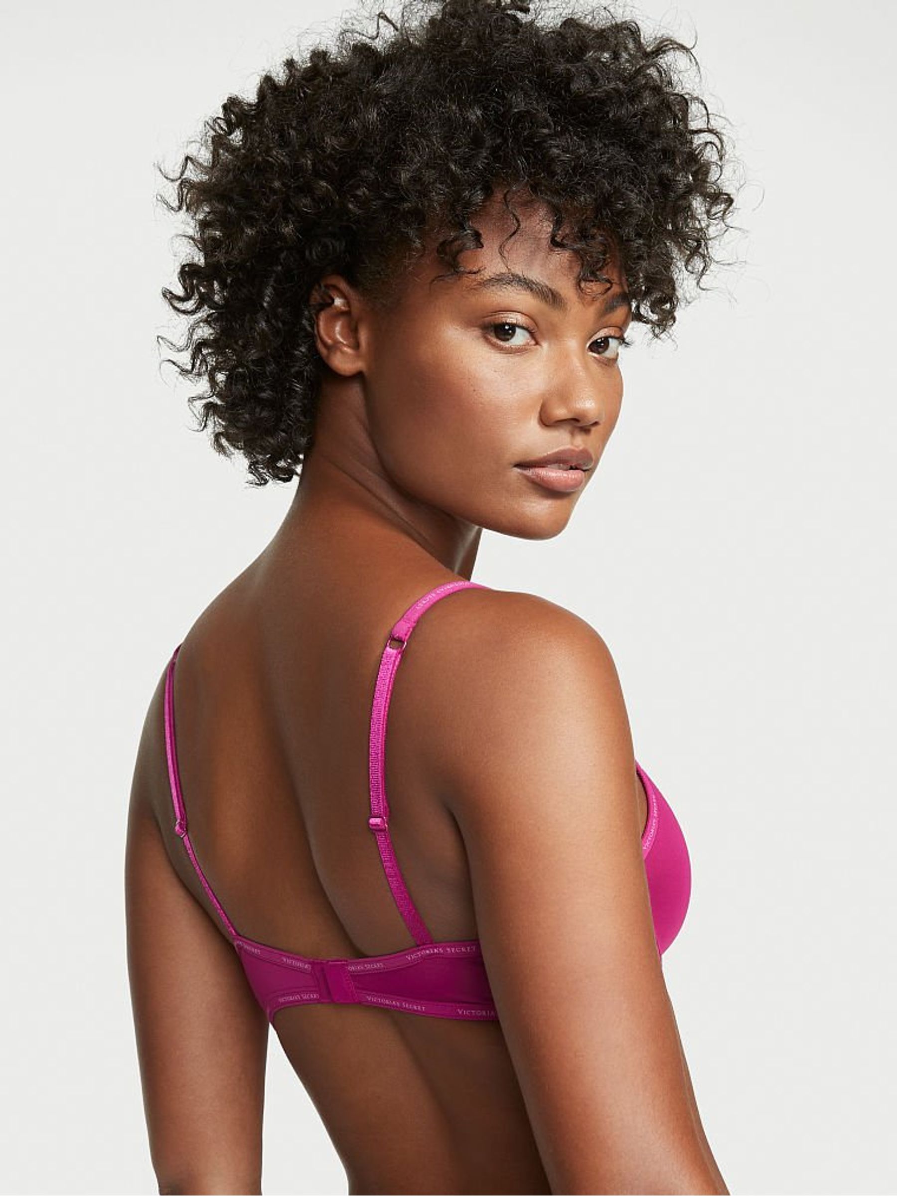 Ophelia Pink Smooth Logo Strap Lightly Lined T-Shirt Bra - Image 2 of 3