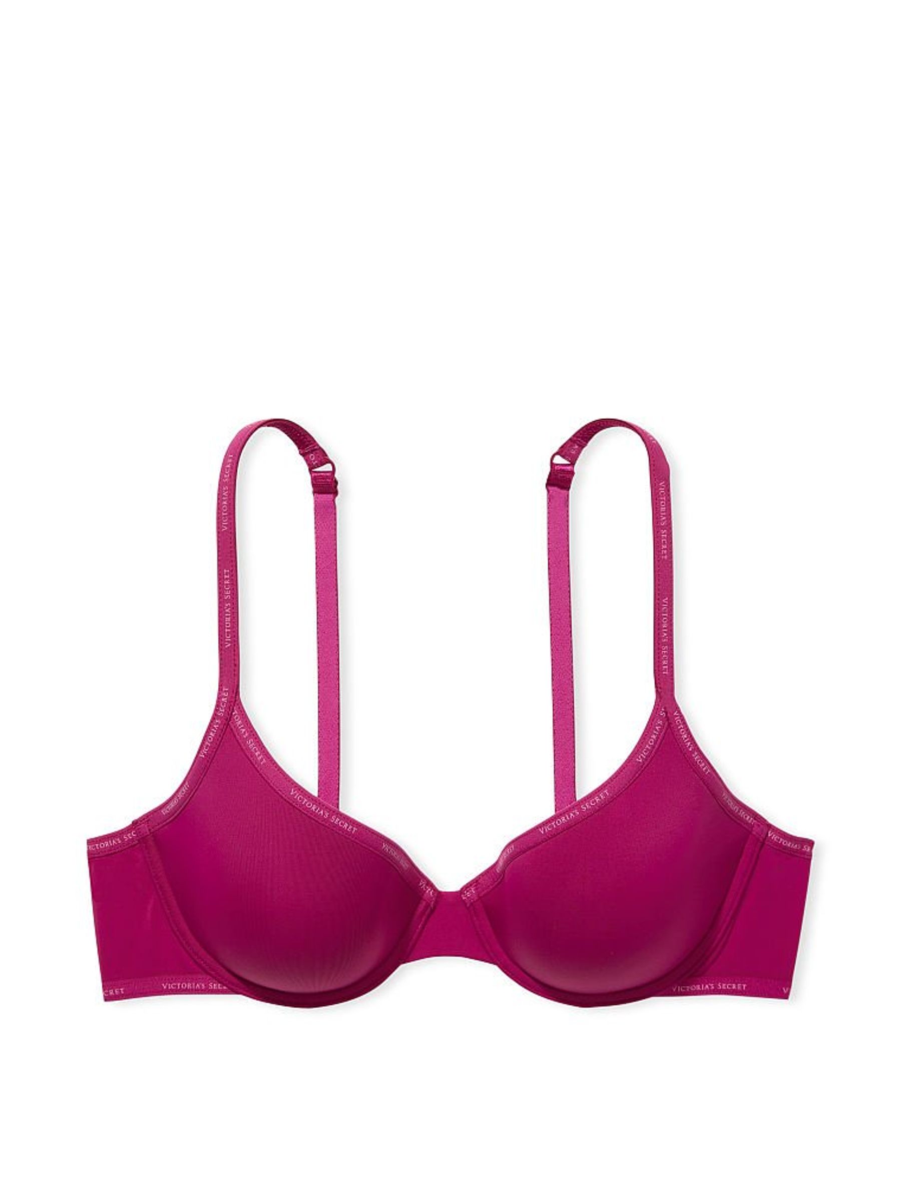 Ophelia Pink Smooth Logo Strap Lightly Lined T-Shirt Bra - Image 3 of 3