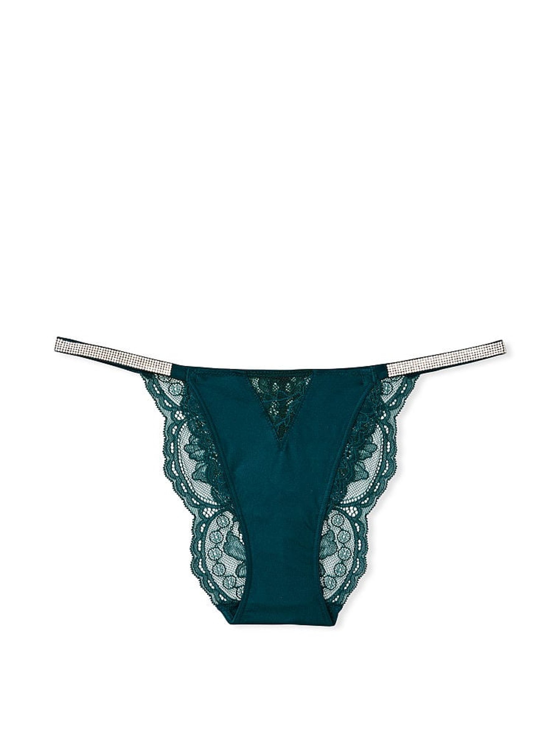 Black Ivy Green Cheeky Shine Strap Knickers - Image 3 of 3