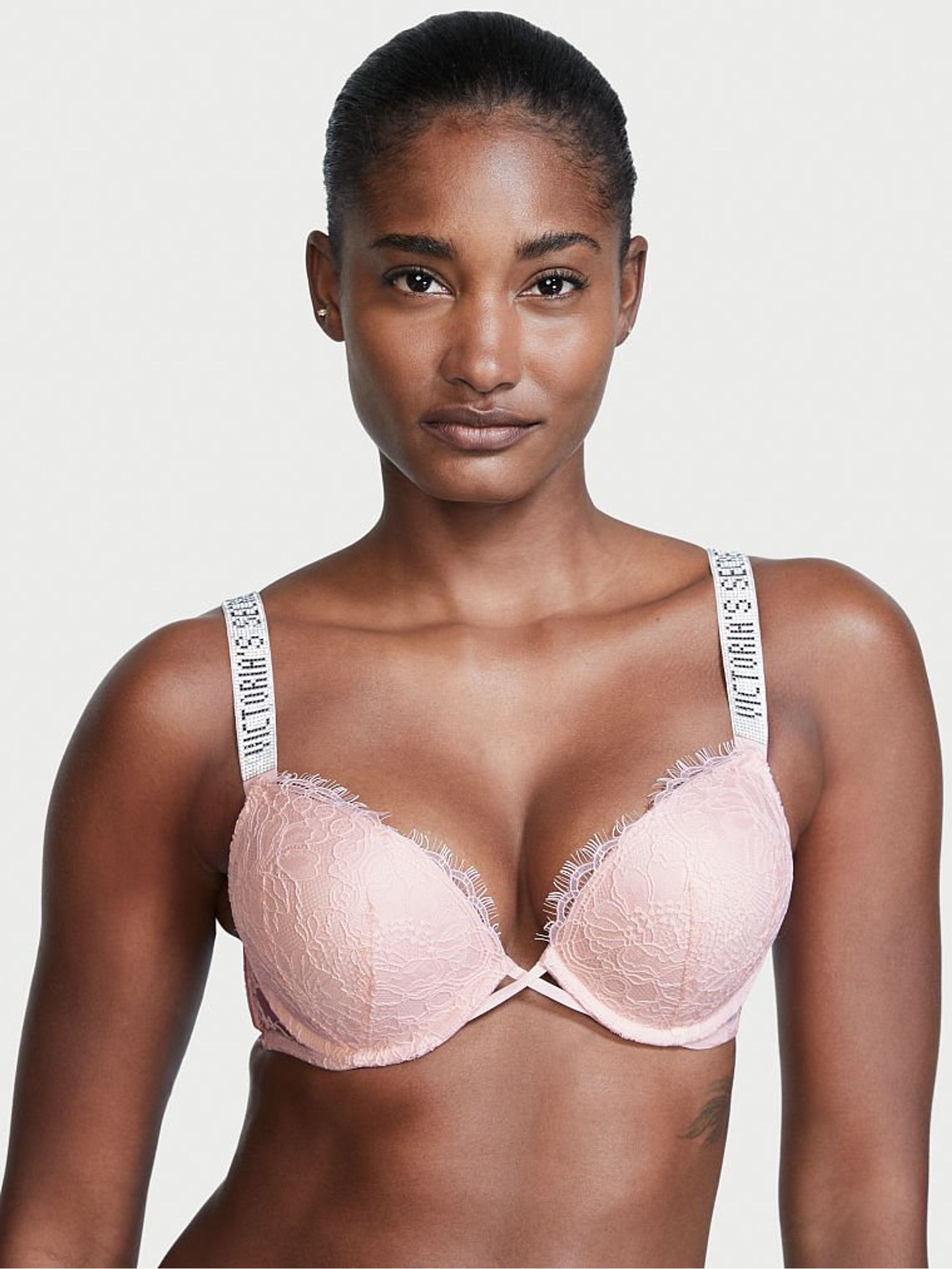 Purest Pink Bombshell Add 2 Cups Push Up Shine Strap Push Up Bra - Image 1 of 3