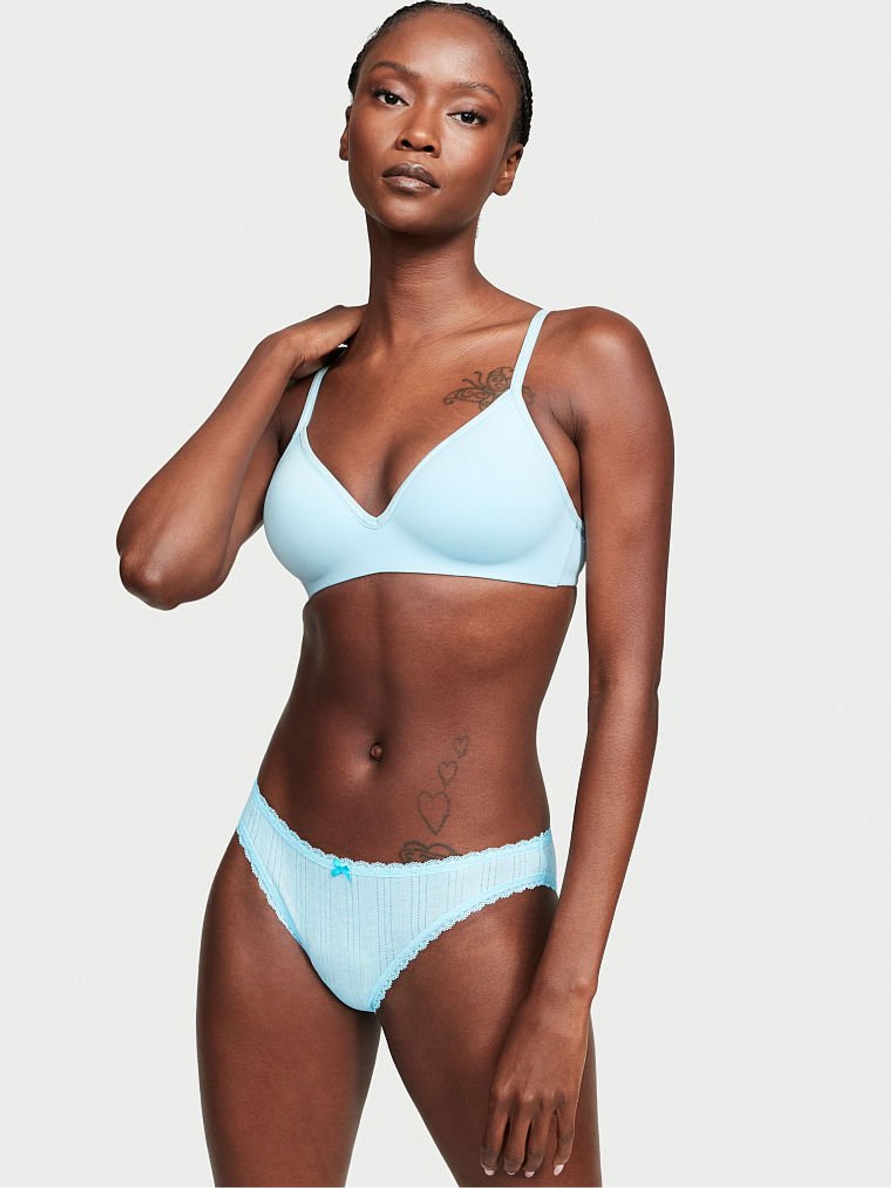 Breaker Blue Stretch Cotton Bikini Panty - Image 1 of 4