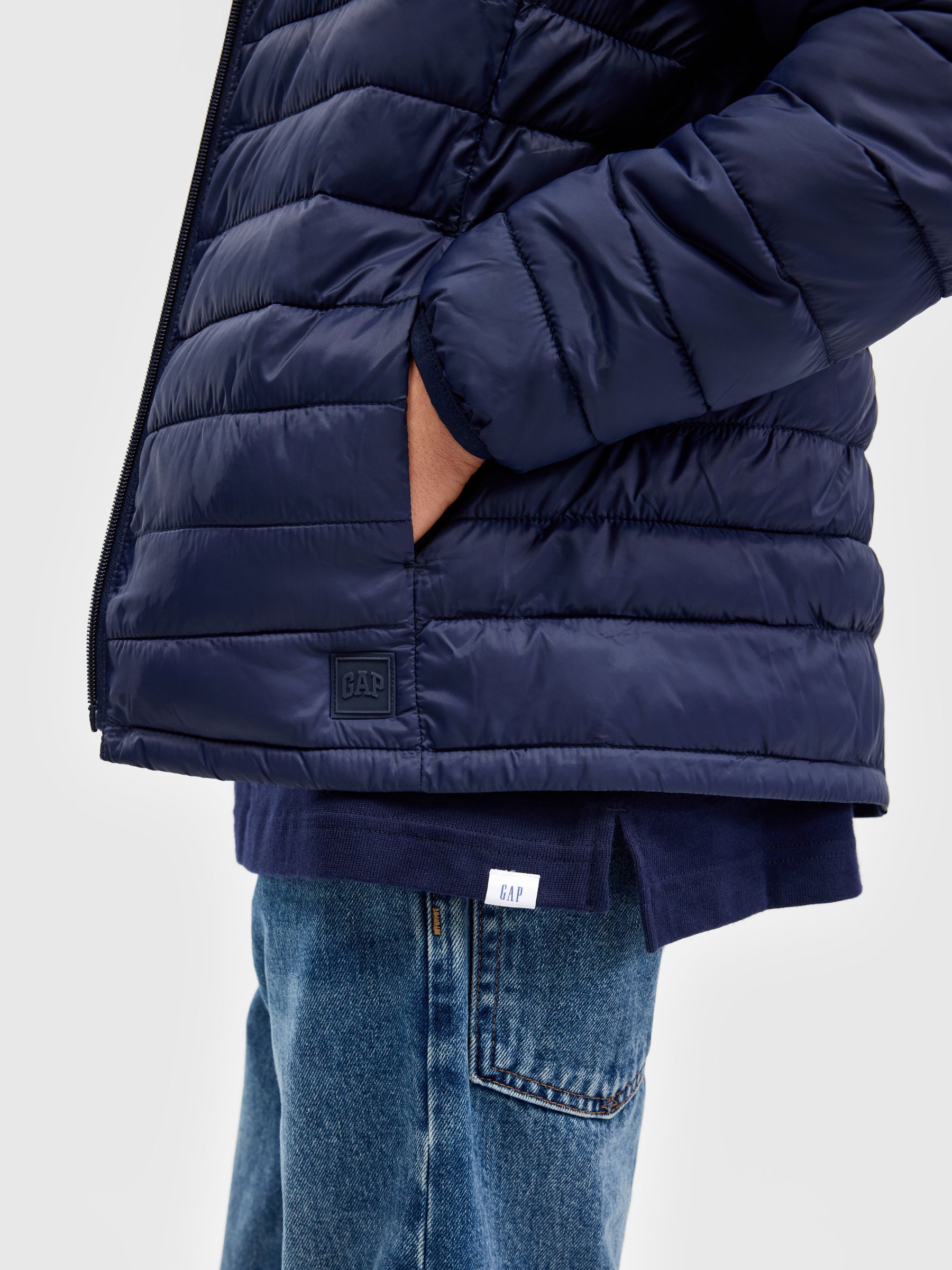Blue Lightweight Puffer Jacket (4-13yrs) - Image 4 of 5