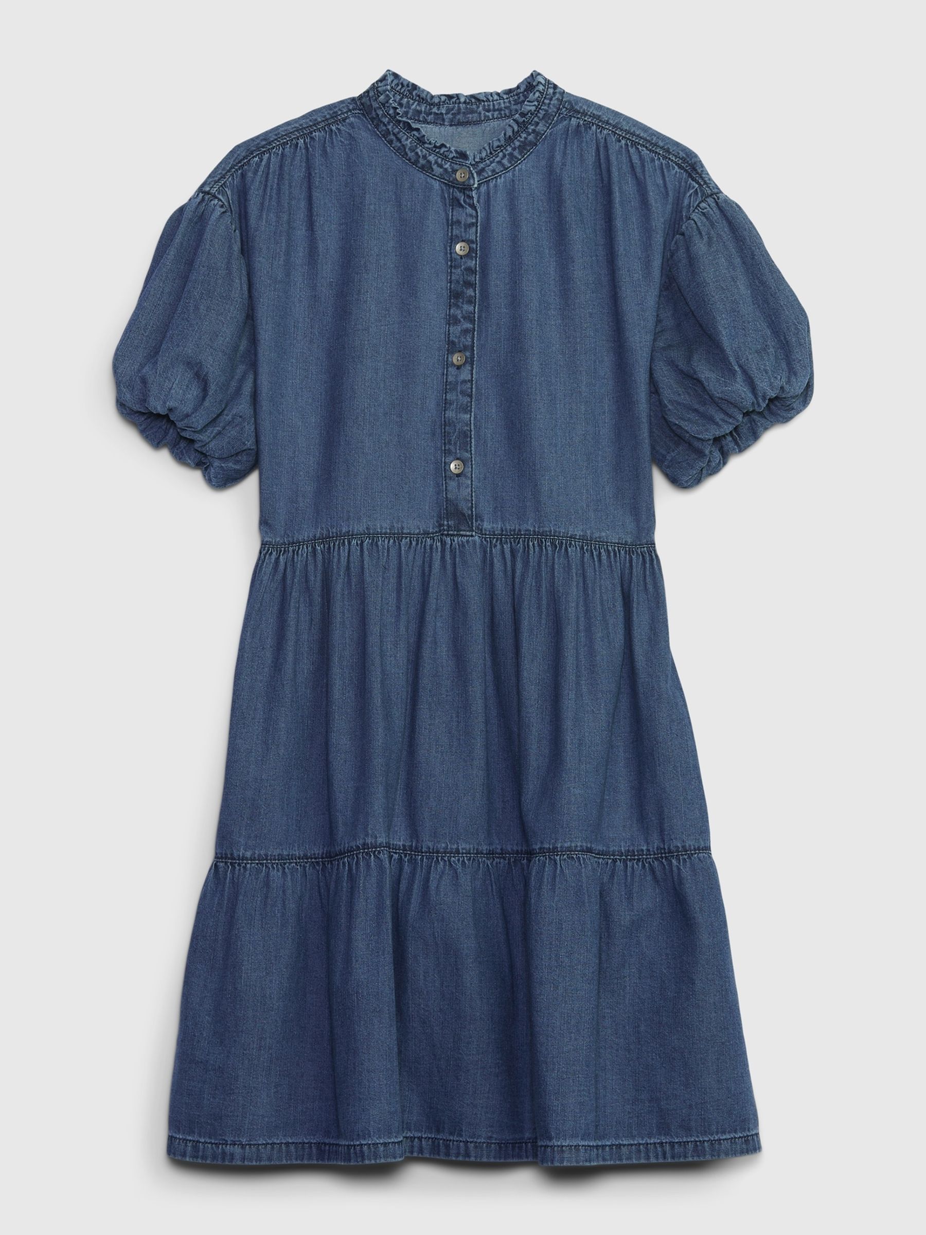 Blue Tiered Denim Dress with Washwell - Image 3 of 3