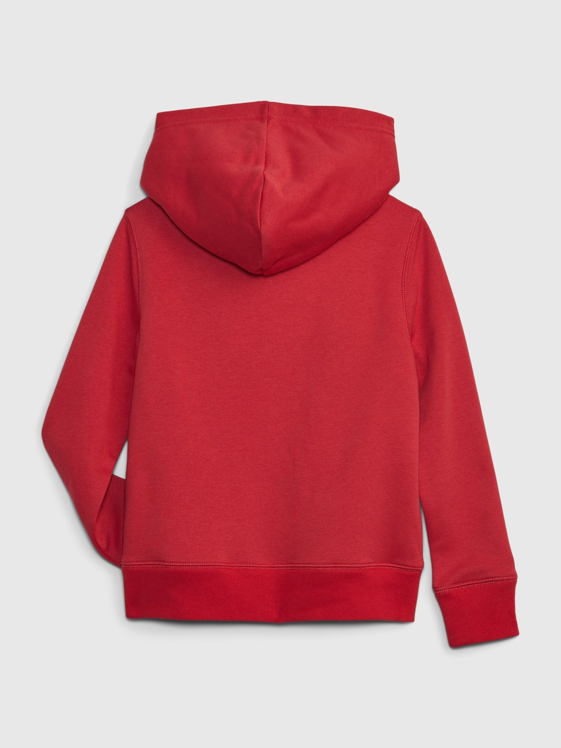Red Logo Sherpa Zip Up Long Sleeve Hoodie (4-13yrs) - Image 2 of 2