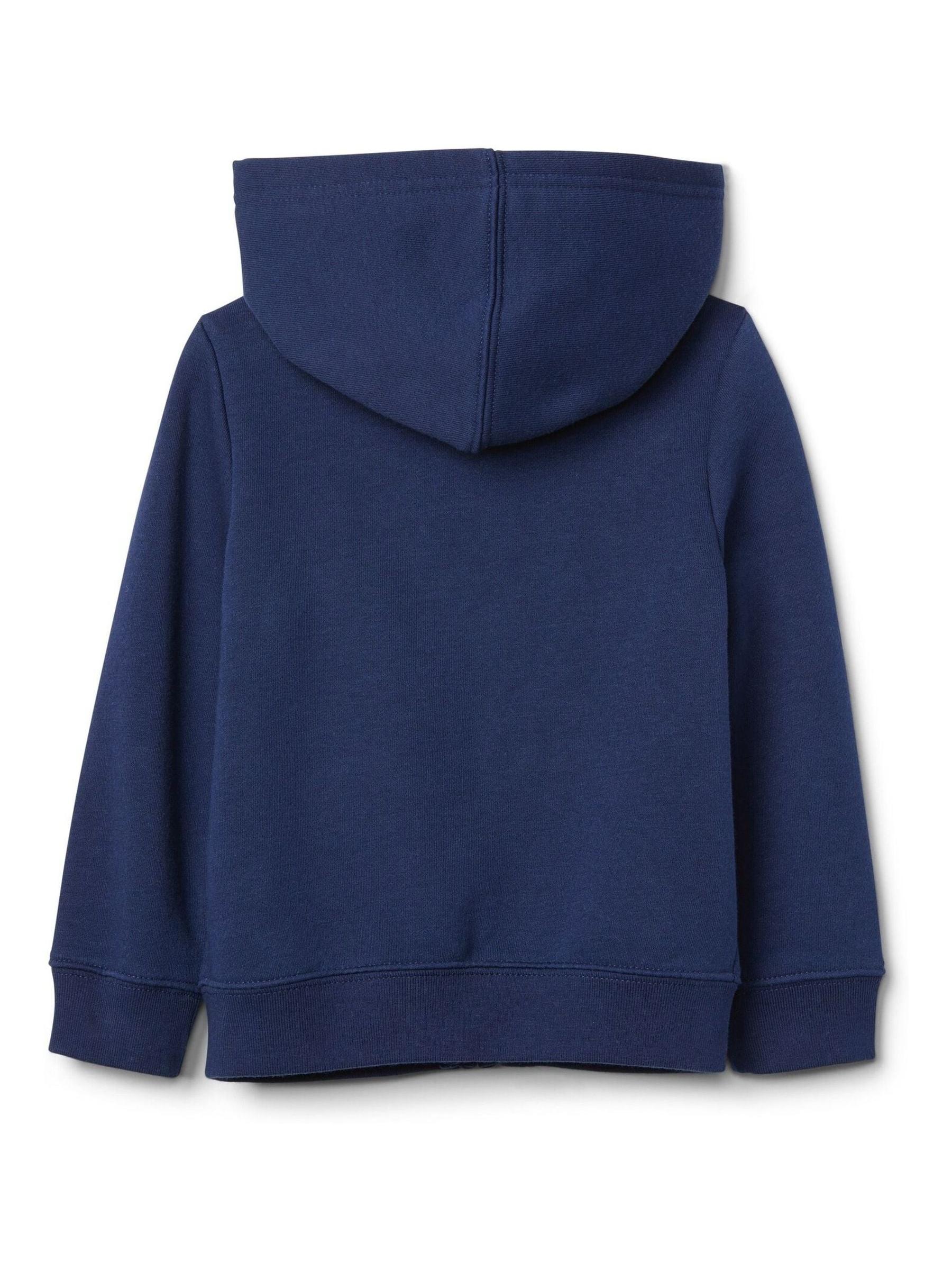 Navy Blue Logo Zip Up Hoodie (Newborn - 7yrs) - Image 2 of 3