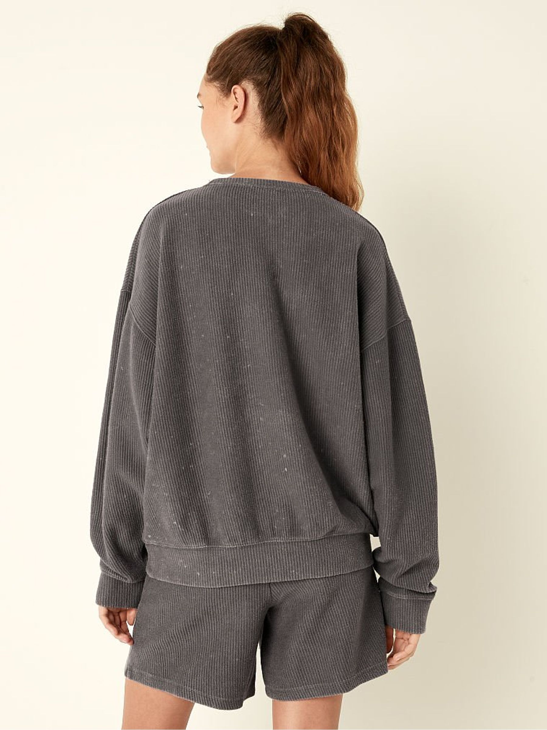 Dark Charcoal Grey Heavyweight Rib Dad Short - Image 2 of 3 Dark Charcoal Grey Heavyweight Rib Dad Short - Image 2 of 3
