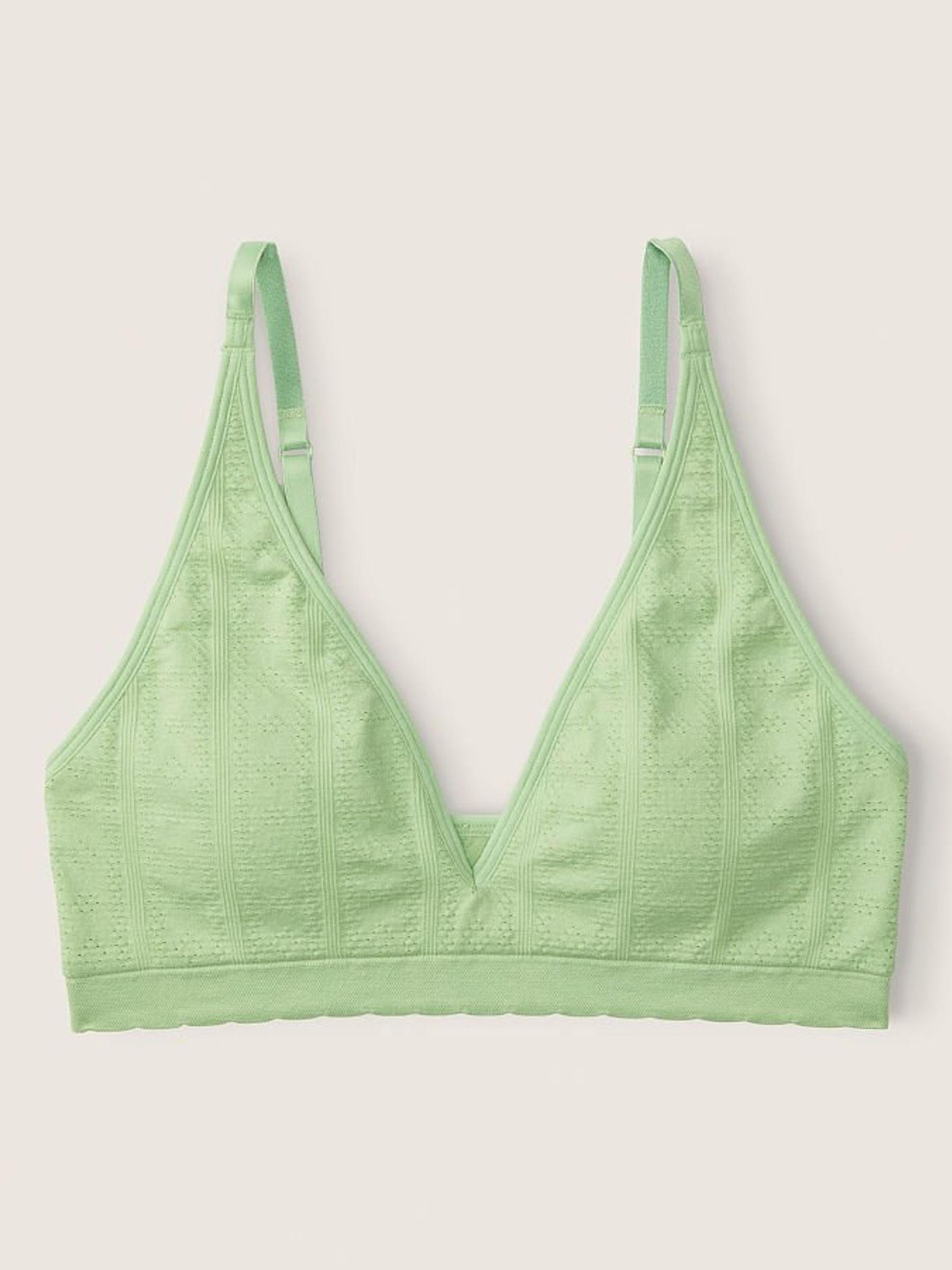 Jade Green Soft Seamless Pointelle Lightly Lined Bralette - Image 1 of 1