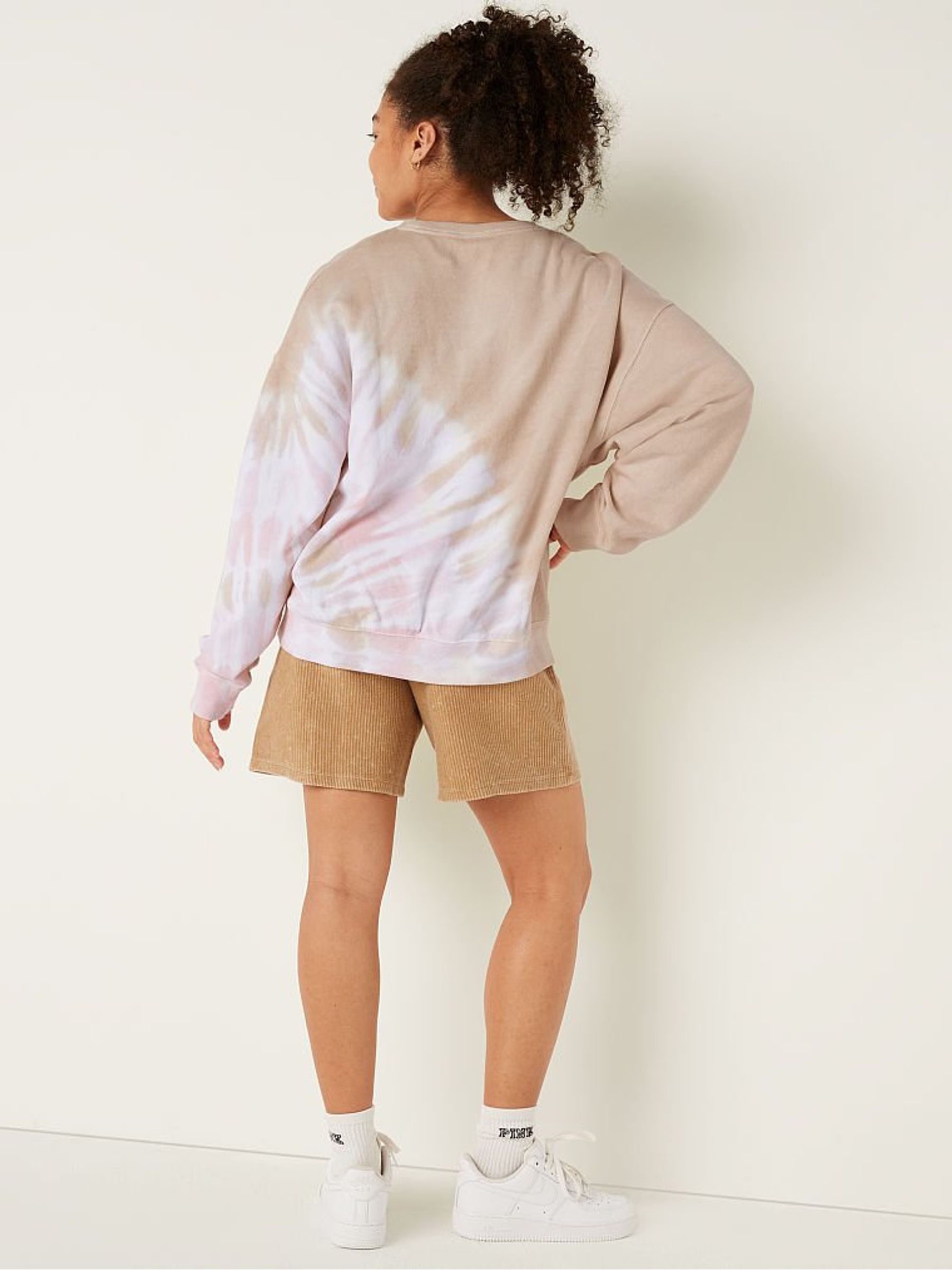 Light Sand Brown Fleece Crewneck Sweatshirt - Image 2 of 5 Light Sand Brown Fleece Crewneck Sweatshirt - Image 2 of 5