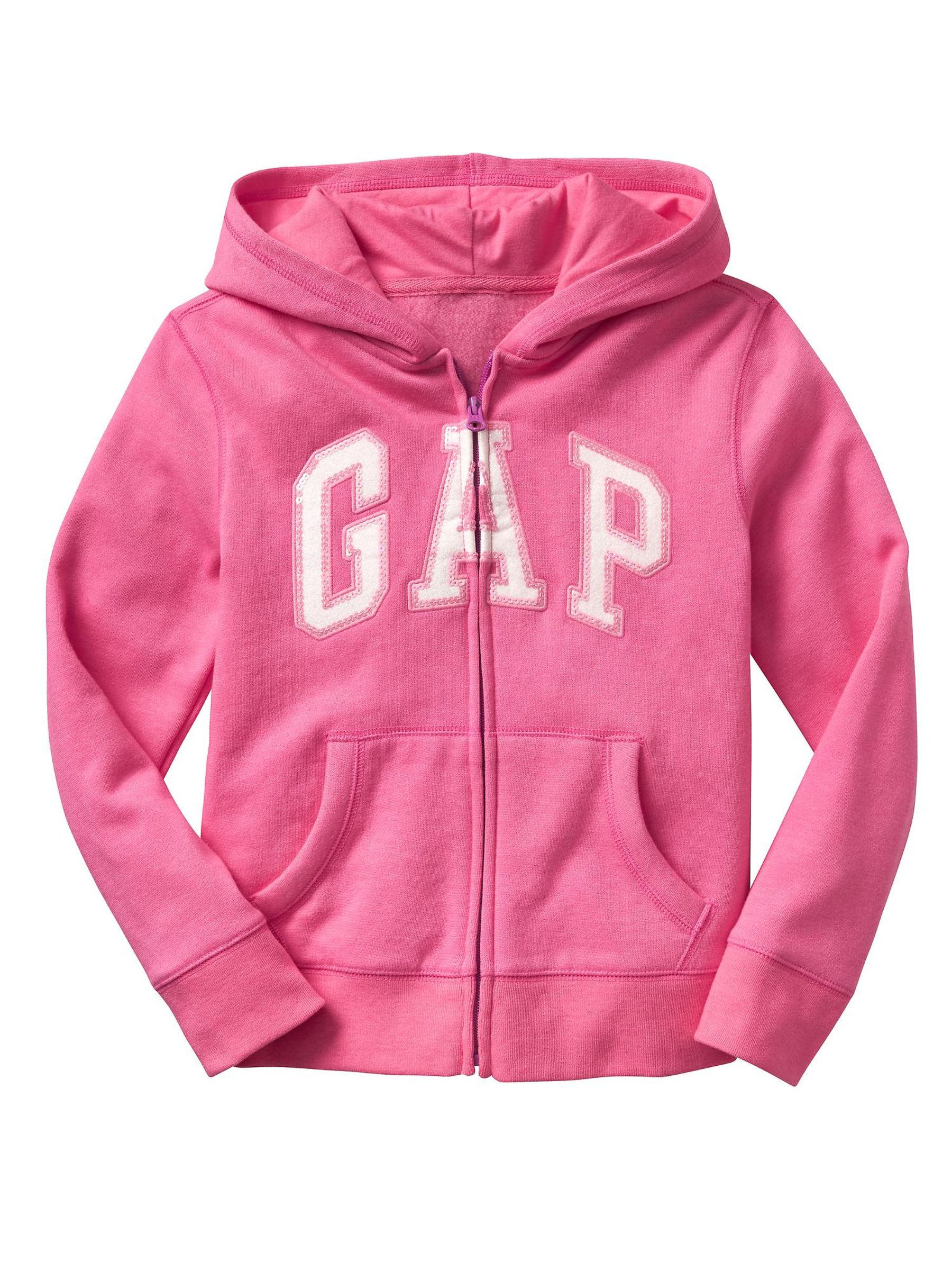 Pink Logo Zip Through Hoodie (4-13yrs) - Image 4 of 4