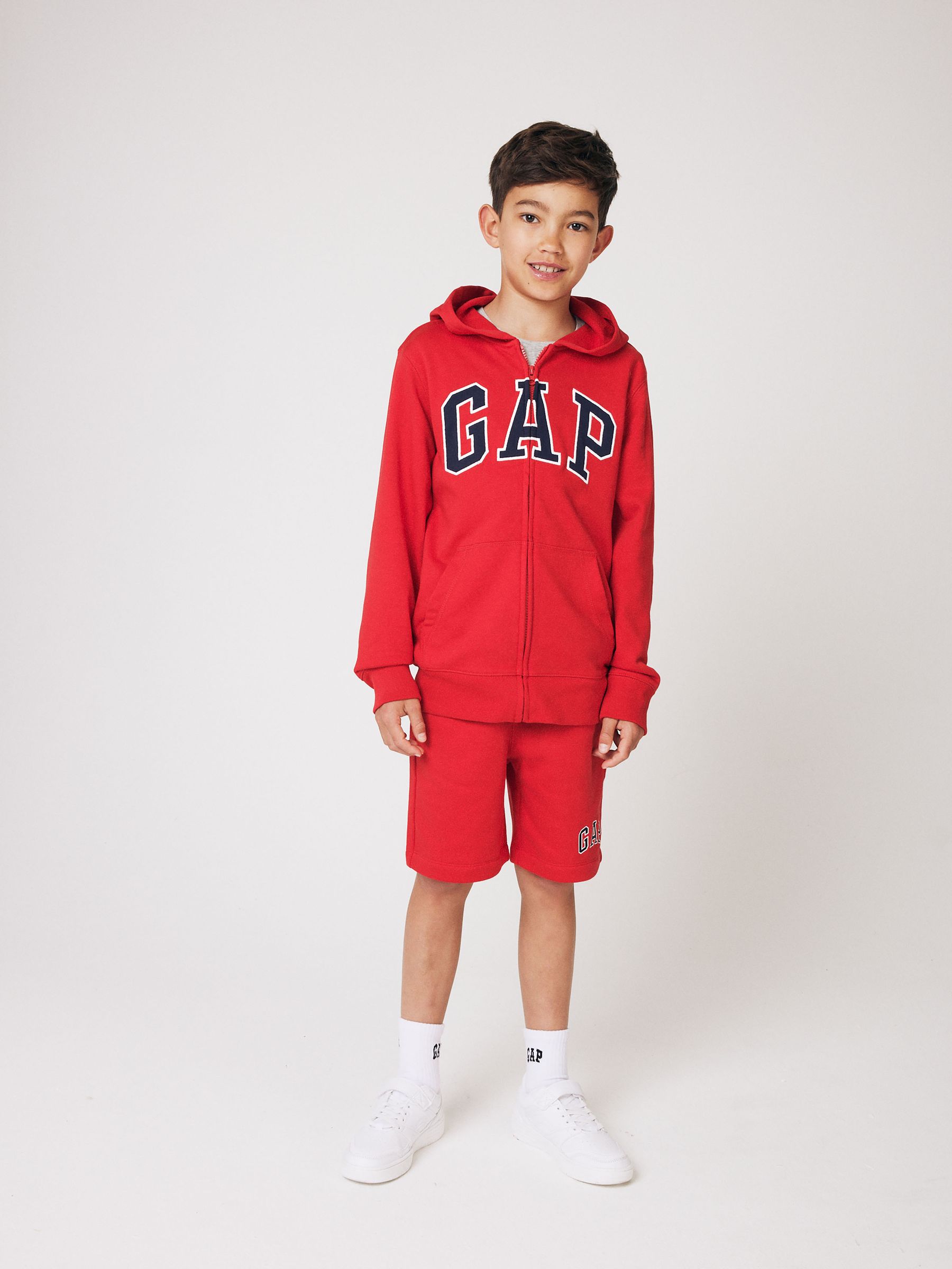 Red Logo Zip Up Hoodie (4-13yrs) - Image 3 of 8