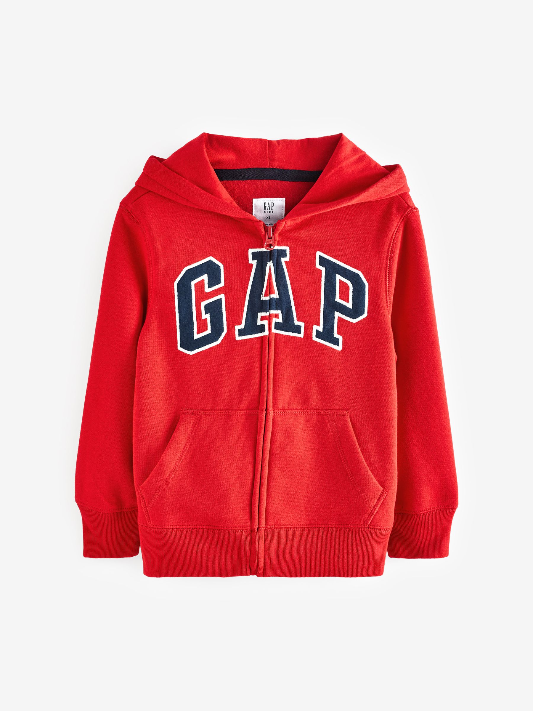 Red Logo Zip Up Hoodie (4-13yrs) - Image 6 of 8