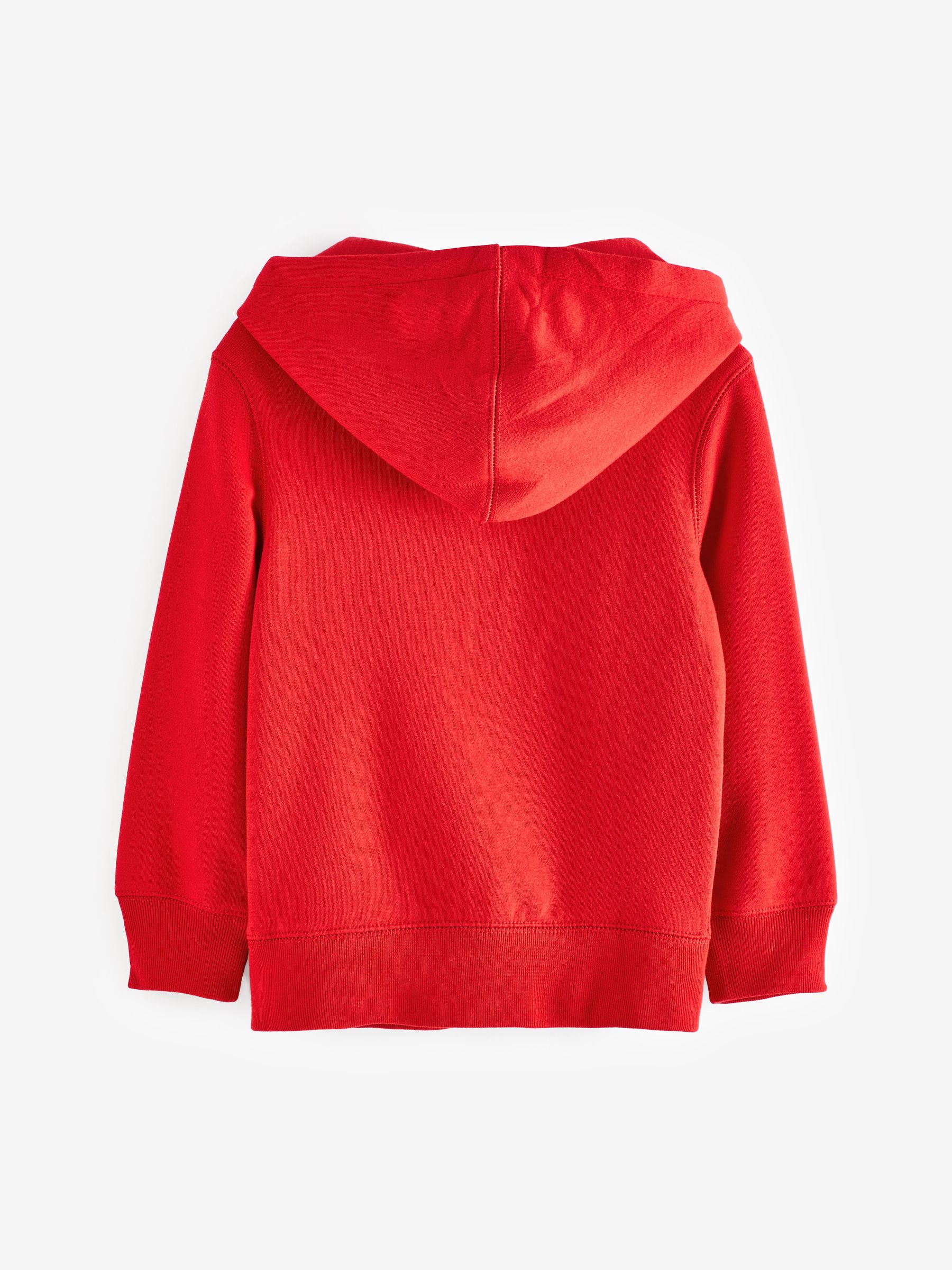 Red Logo Zip Up Hoodie (4-13yrs) - Image 7 of 8