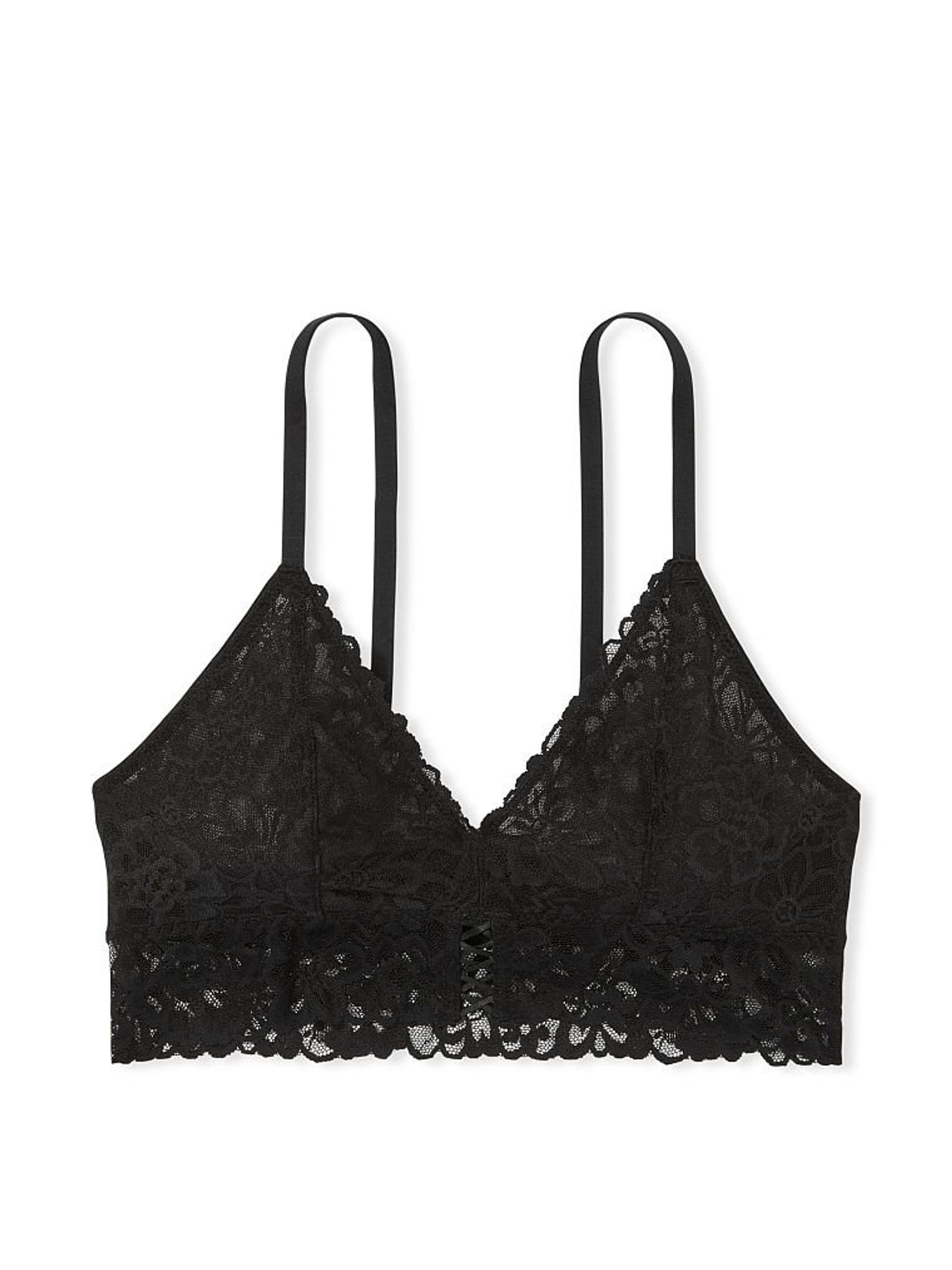 Black Lace Unlined Bralette - Image 4 of 4