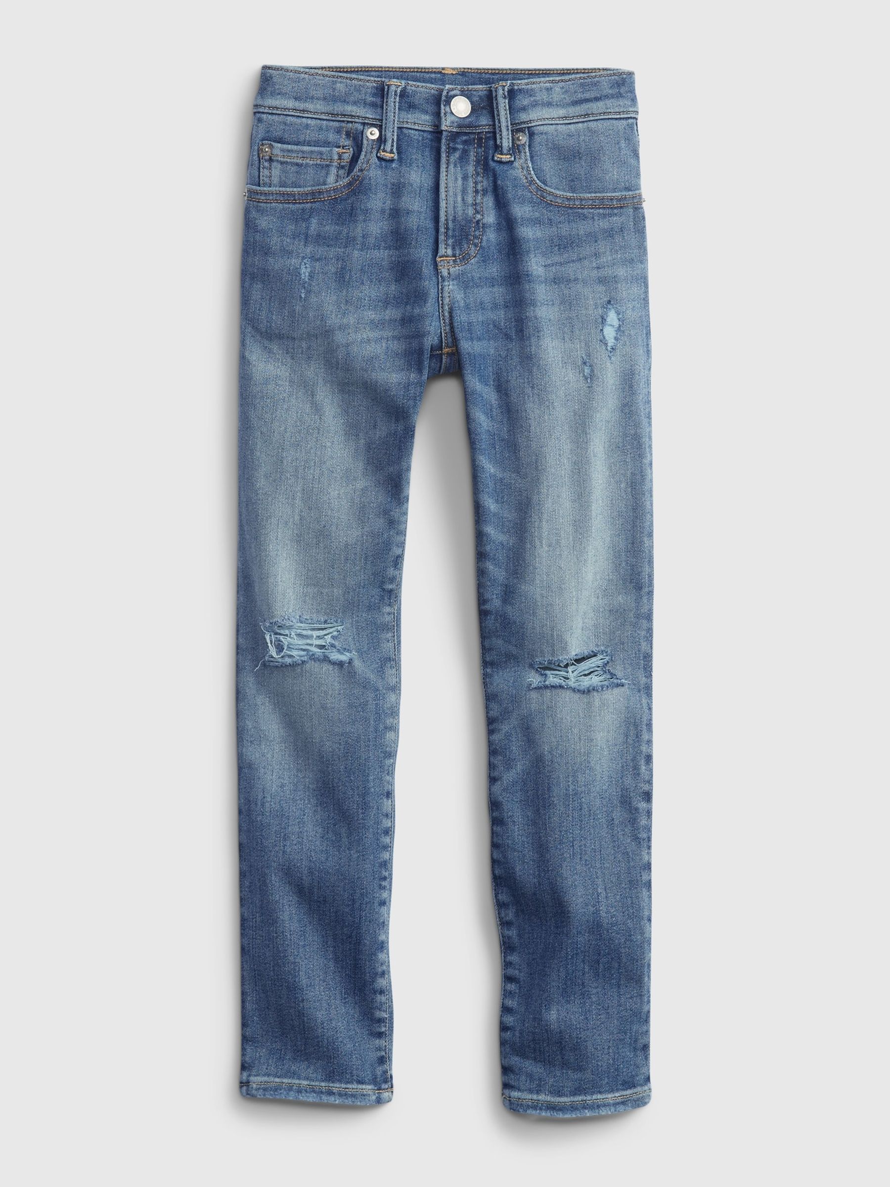 Light Wash Blue Distressed Stretch Skinny Washwell Jeans (4-16yrs) - Image 2 of 6