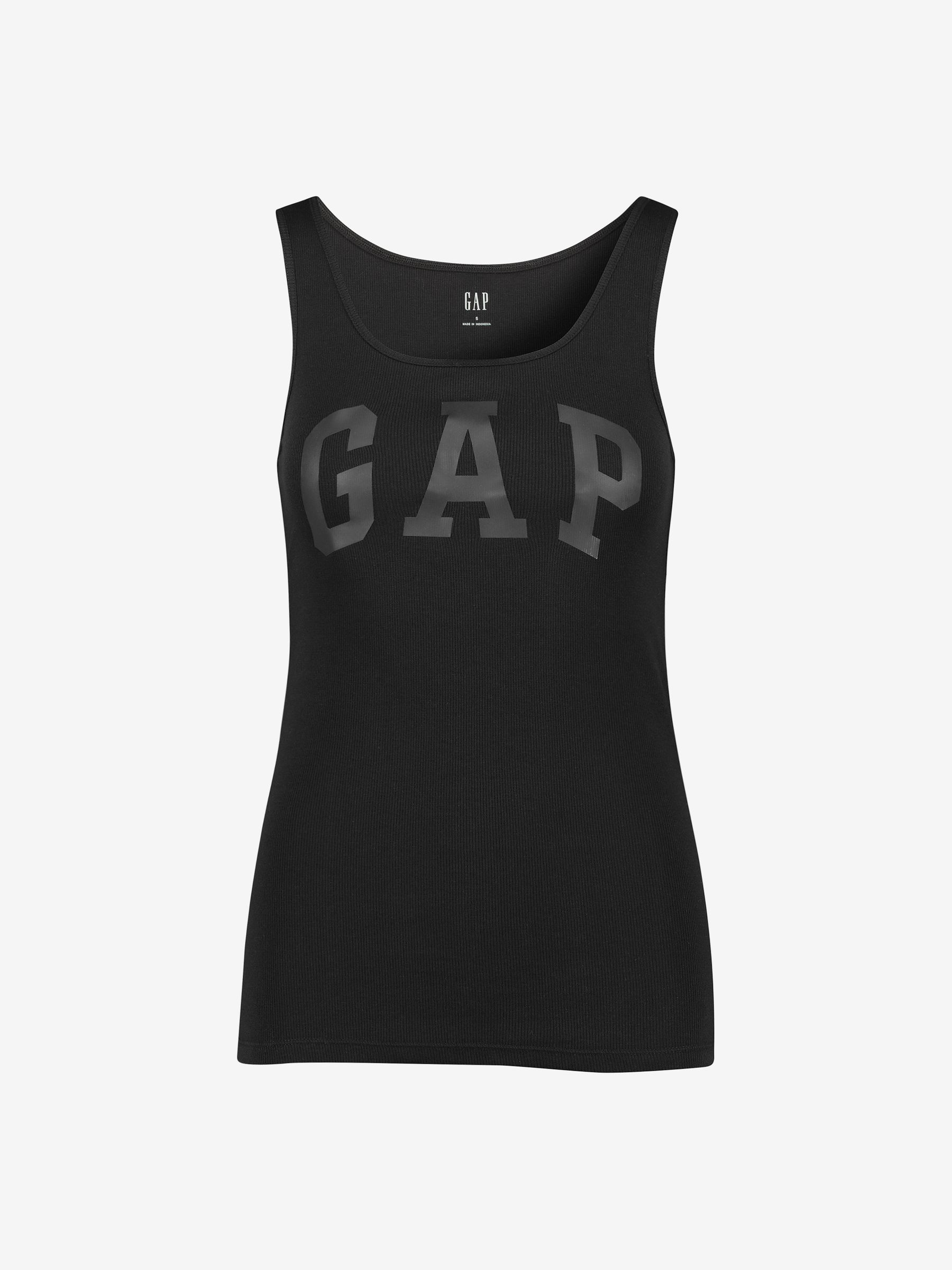 Black Logo Ribbed Vest - Image 4 of 4
